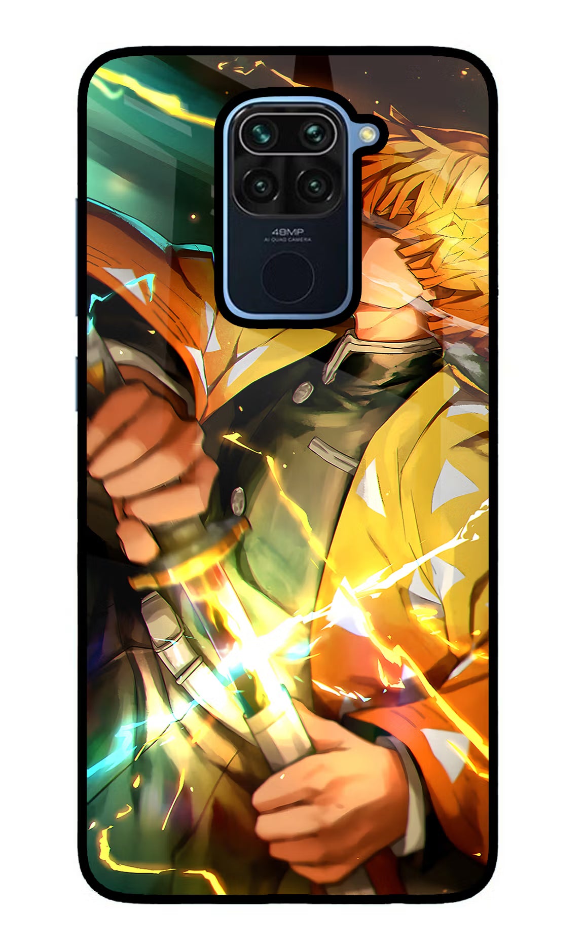 Demon Slayer Redmi Note 9 Back Cover - Demon Slayer Redmi Note 9 Glass Case Back Cover by Casekaro Demon Slayer Redmi Note 9 Glass Case Back Cover by Casekaro
