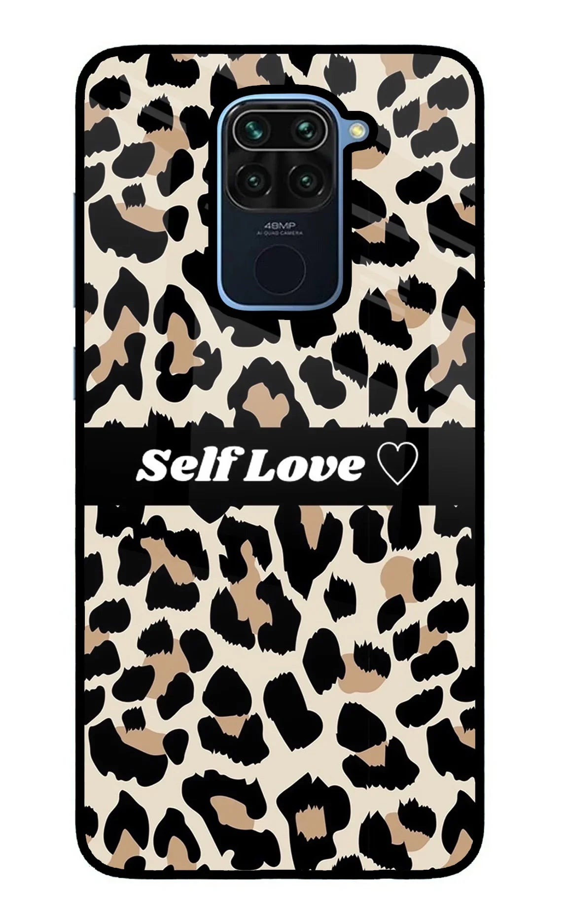 Leopard Print Self Love Redmi Note 9 Glass Case - Leopard Print Self Love Redmi Note 9 Glass Case Leopard Print Self Love Redmi Note 9 Glass Case