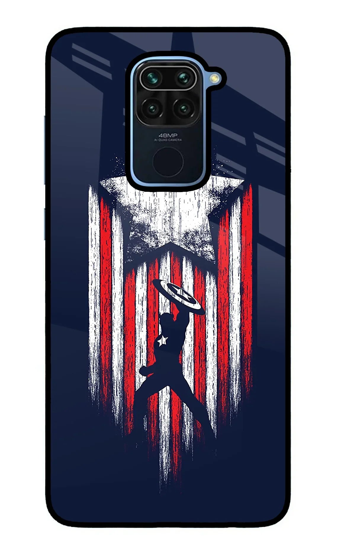 Captain America Marvel Art Redmi Note 9 Glass Case - Captain America Marvel Art Redmi Note 9 Glass Case Captain America Marvel Art Redmi Note 9 Glass Case