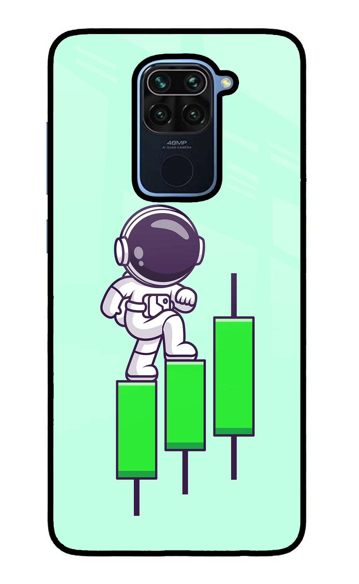 Astronaut Trader Redmi Note 9 Glass Case - Astronaut Trader Redmi Note 9 Glass Case Astronaut Trader Redmi Note 9 Glass Case