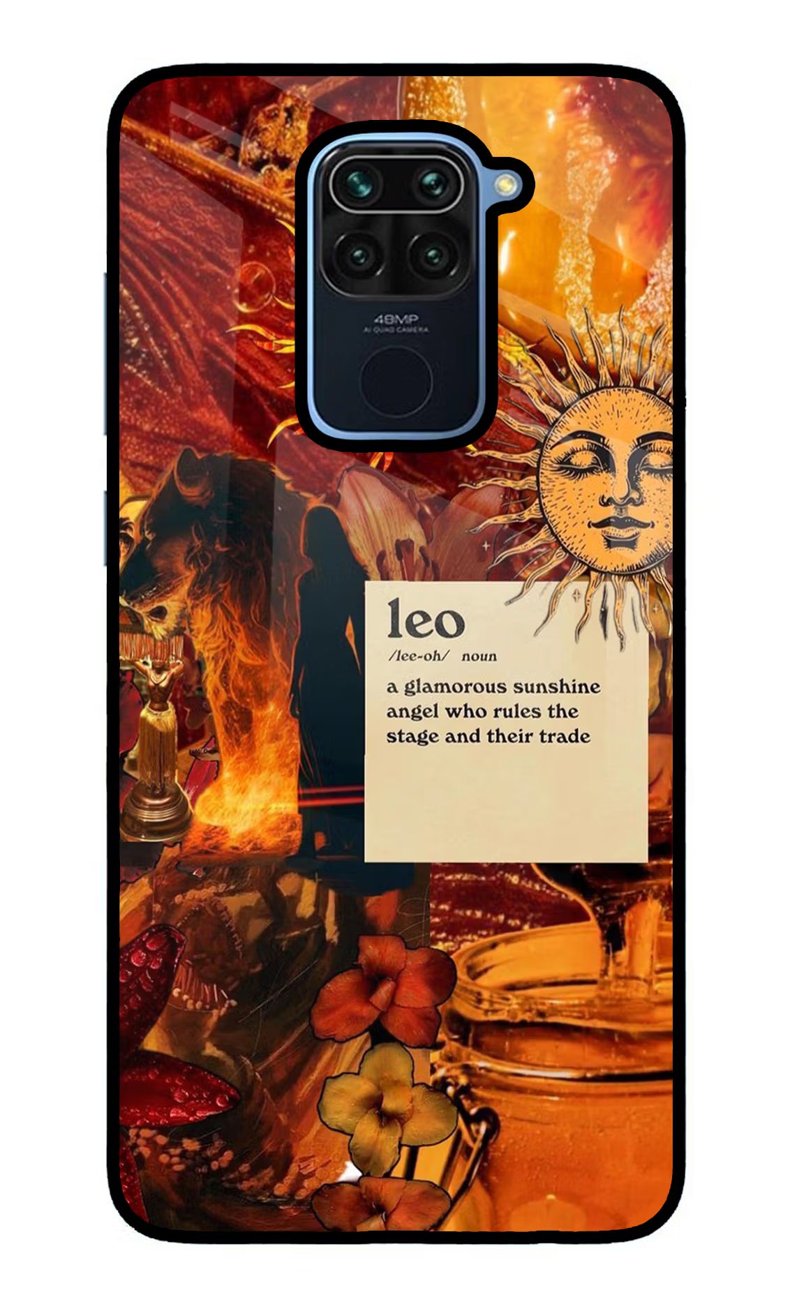 Leo Zodiac Redmi Note 9 Glass Case - Leo Zodiac Redmi Note 9 Glass Case Leo Zodiac Redmi Note 9 Glass Case