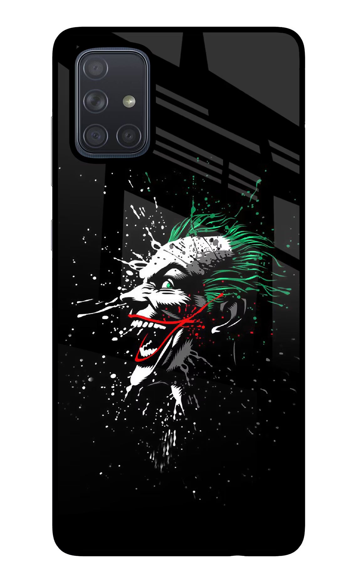 Joker Samsung A71 Back Cover - Joker Samsung A71 Glass Case Back Cover by Casekaro Joker Samsung A71 Glass Case Back Cover by Casekaro