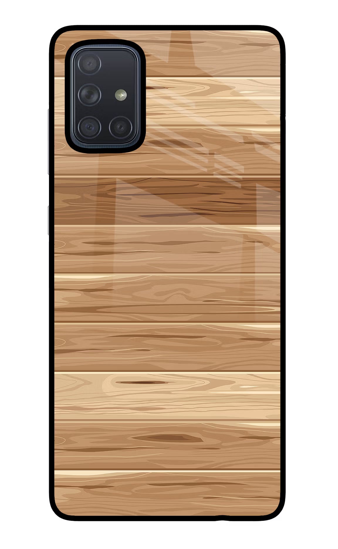Wooden Vector Samsung A71 Back Cover - Wooden Vector Samsung A71 Glass Case Back Cover by Casekaro Wooden Vector Samsung A71 Glass Case Back Cover by Casekaro