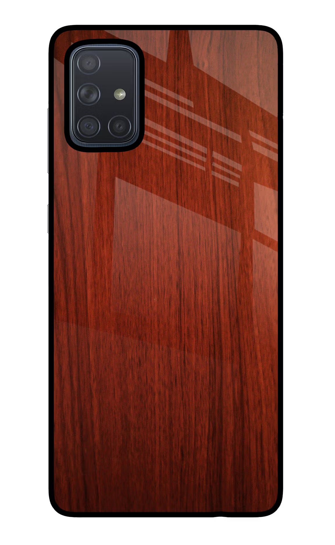 Wooden Plain Pattern Samsung A71 Back Cover - Wooden Plain Pattern Samsung A71 Glass Case Back Cover by Casekaro Wooden Plain Pattern Samsung A71 Glass Case Back Cover by Casekaro
