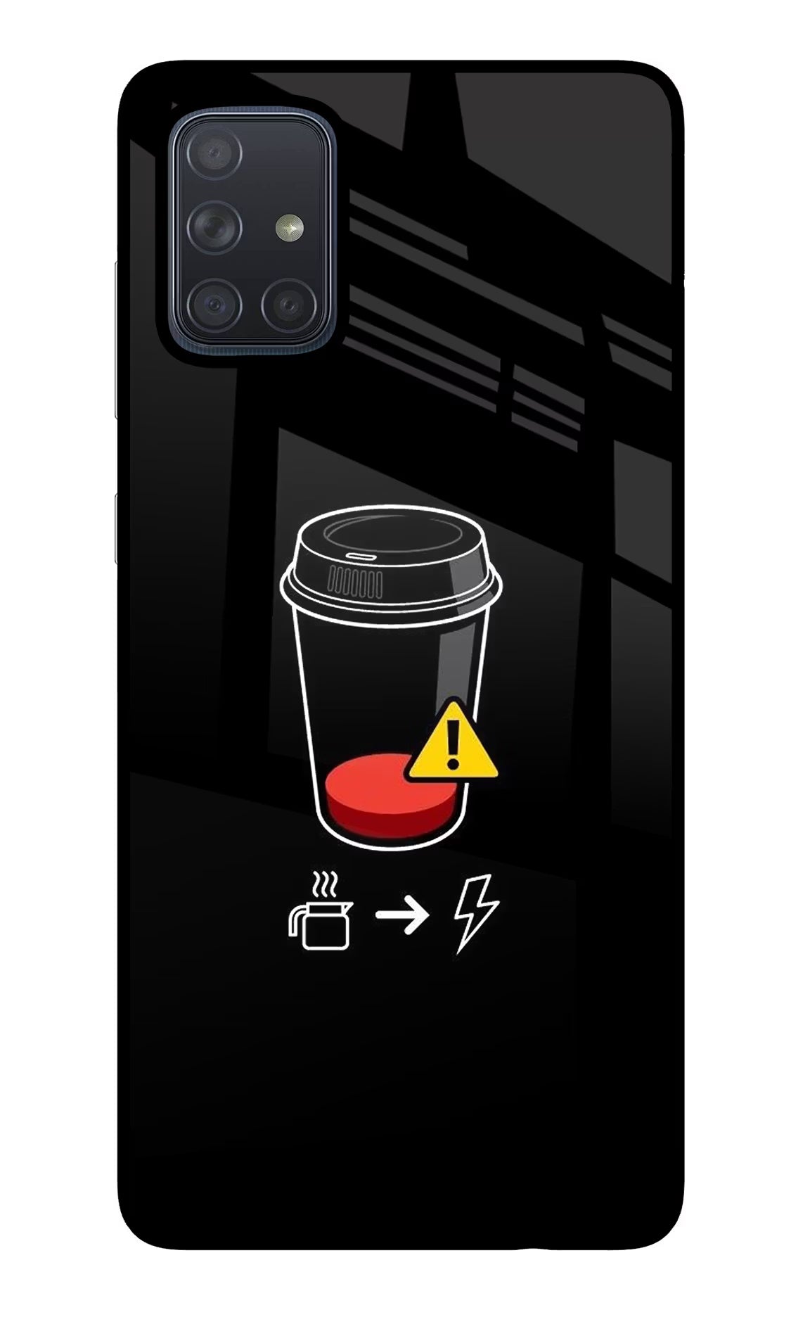 Coffee Samsung A71 Glass Case - Coffee Samsung A71 Glass Case Coffee Samsung A71 Glass Case