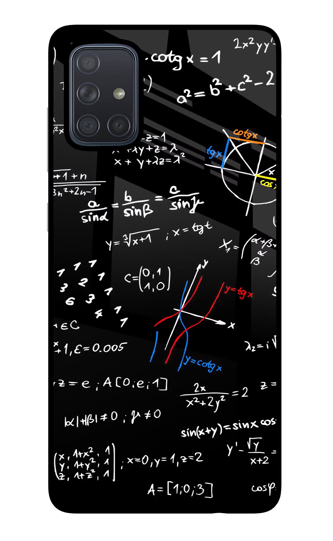 Mathematics Formula Samsung A71 Back Cover - Mathematics Formula Samsung A71 Glass Case Back Cover by Casekaro Mathematics Formula Samsung A71 Glass Case Back Cover by Casekaro
