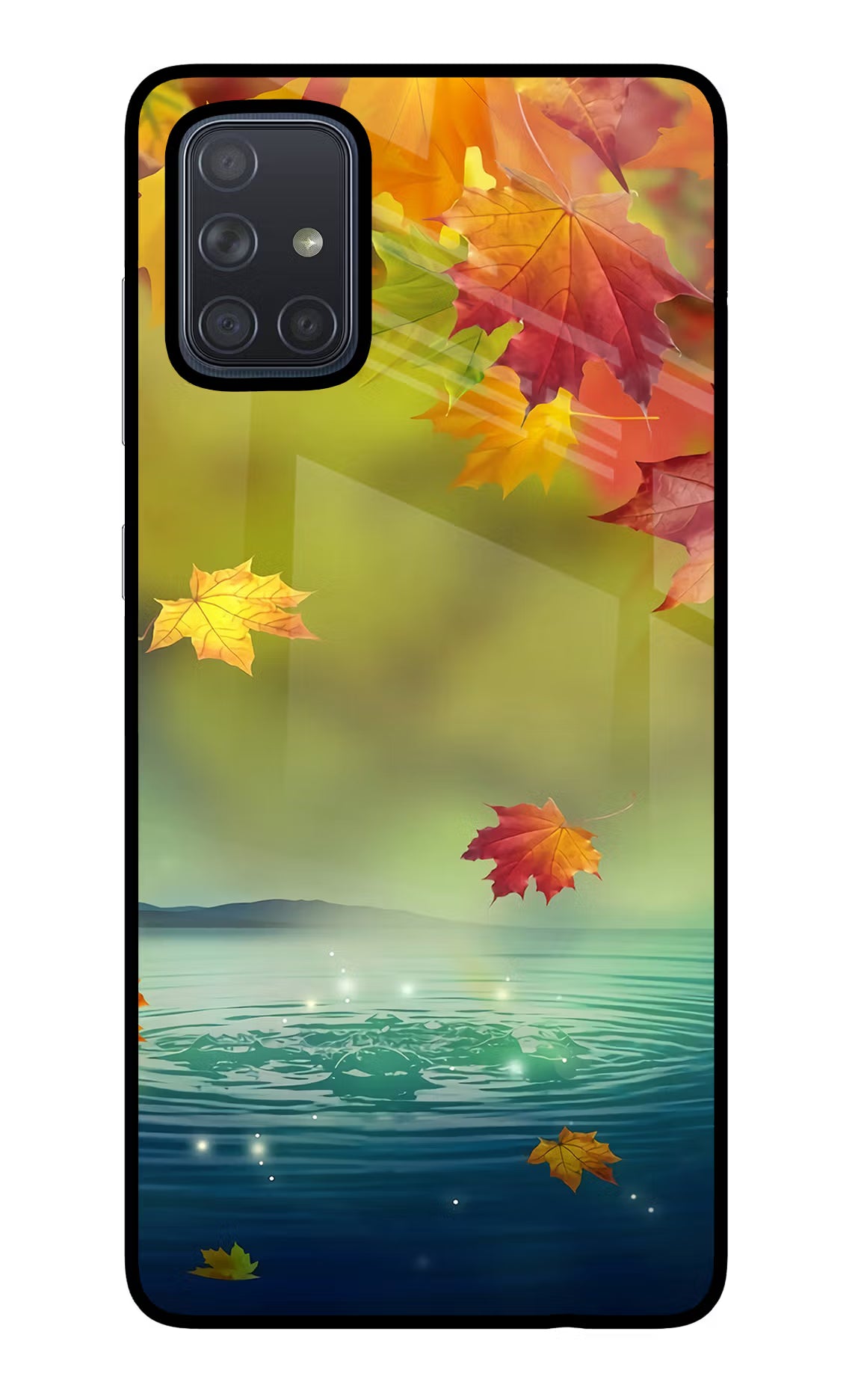 Flowers Samsung A71 Back Cover - Flowers Samsung A71 Glass Case Back Cover by Casekaro Flowers Samsung A71 Glass Case Back Cover by Casekaro