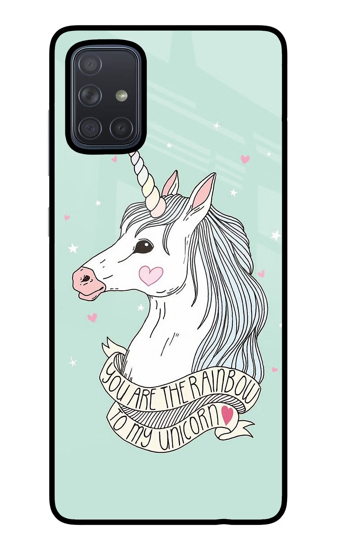Unicorn Wallpaper Samsung A71 Back Cover - Unicorn Wallpaper Samsung A71 Glass Case Back Cover by Casekaro Unicorn Wallpaper Samsung A71 Glass Case Back Cover by Casekaro