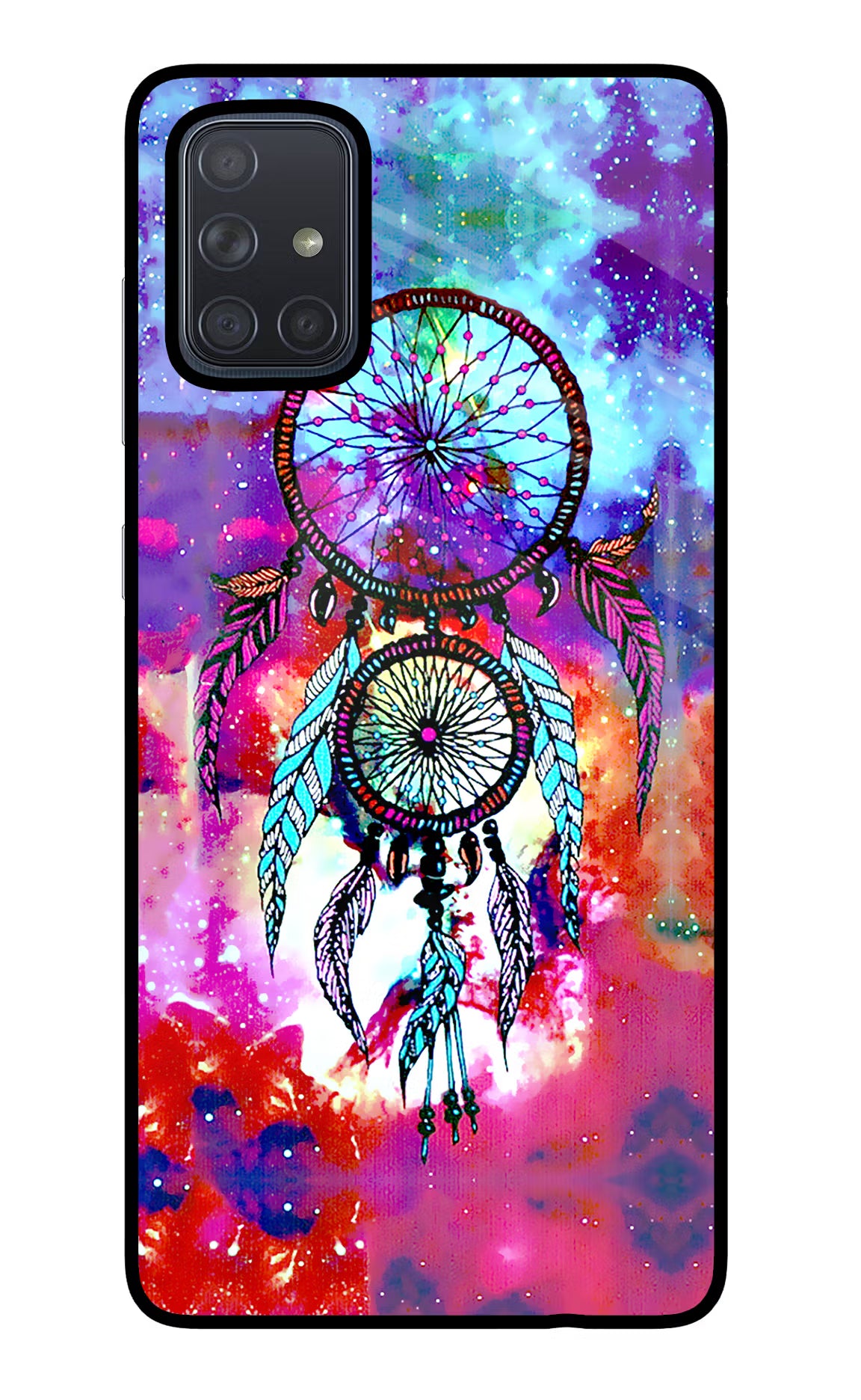 Dream Catcher Abstract Samsung A71 Back Cover - Dream Catcher Abstract Samsung A71 Glass Case Back Cover by Casekaro Dream Catcher Abstract Samsung A71 Glass Case Back Cover by Casekaro