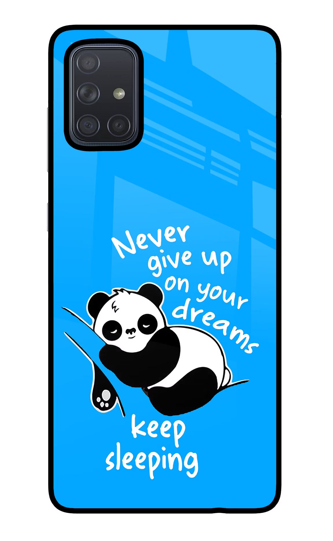 Keep Sleeping Samsung A71 Back Cover - Keep Sleeping Samsung A71 Glass Case Back Cover by Casekaro Keep Sleeping Samsung A71 Glass Case Back Cover by Casekaro