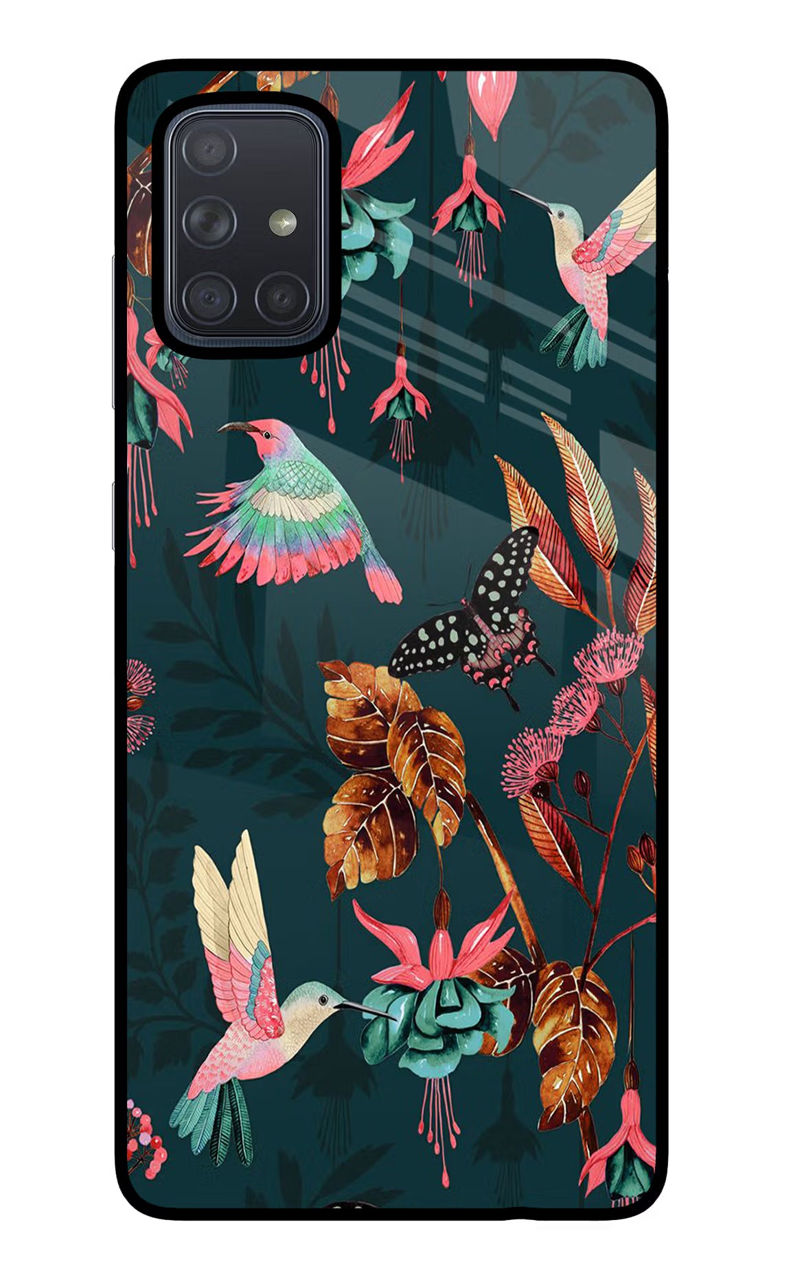 Birds Samsung A71 Back Cover - Birds Samsung A71 Glass Case Back Cover by Casekaro Birds Samsung A71 Glass Case Back Cover by Casekaro