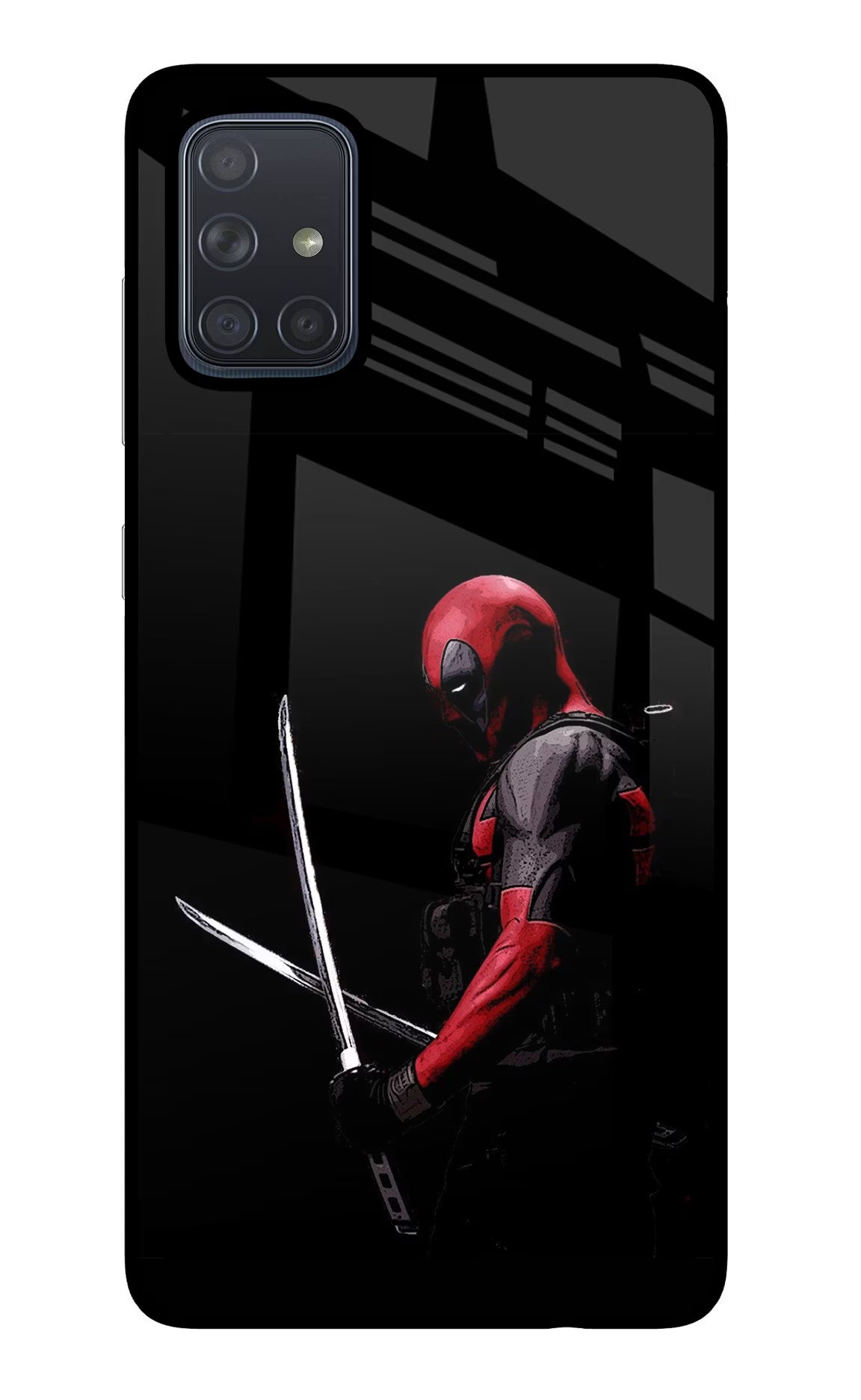 Deadpool Samsung A71 Back Cover - Deadpool Samsung A71 Glass Case Back Cover by Casekaro Deadpool Samsung A71 Glass Case Back Cover by Casekaro