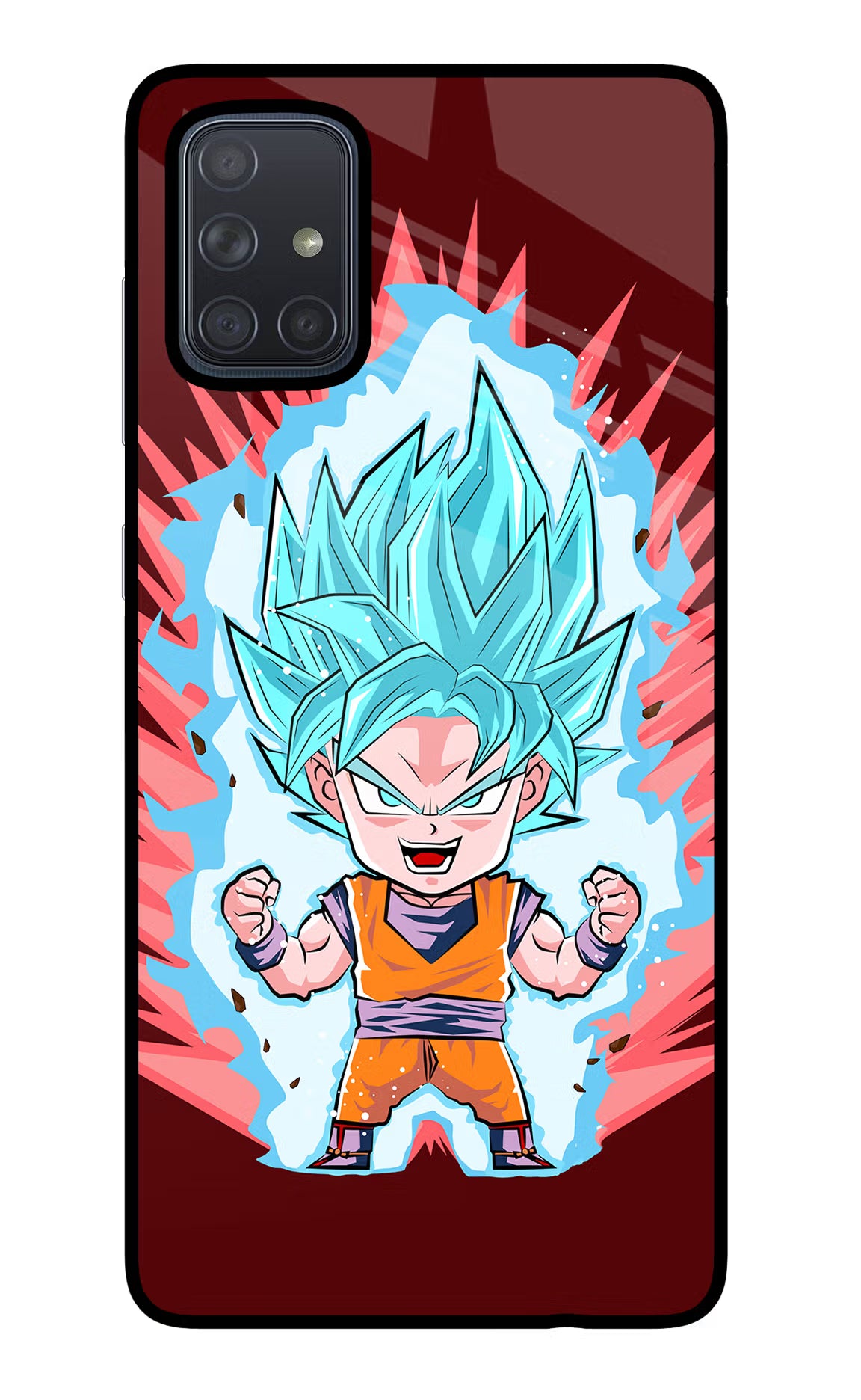 Goku Little Samsung A71 Back Cover - Goku Little Samsung A71 Glass Case Back Cover by Casekaro Goku Little Samsung A71 Glass Case Back Cover by Casekaro