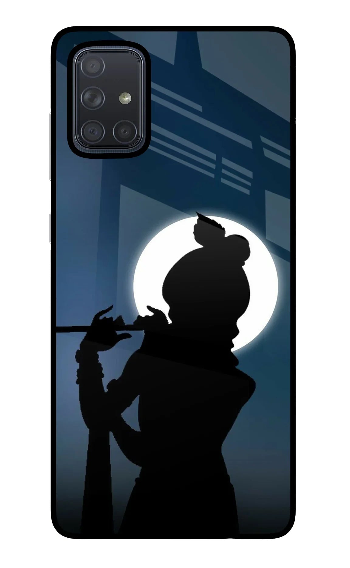 Shri Krishna Silhouette Samsung A71 Glass Case - Shri Krishna Silhouette Samsung A71 Glass Case Shri Krishna Silhouette Samsung A71 Glass Case