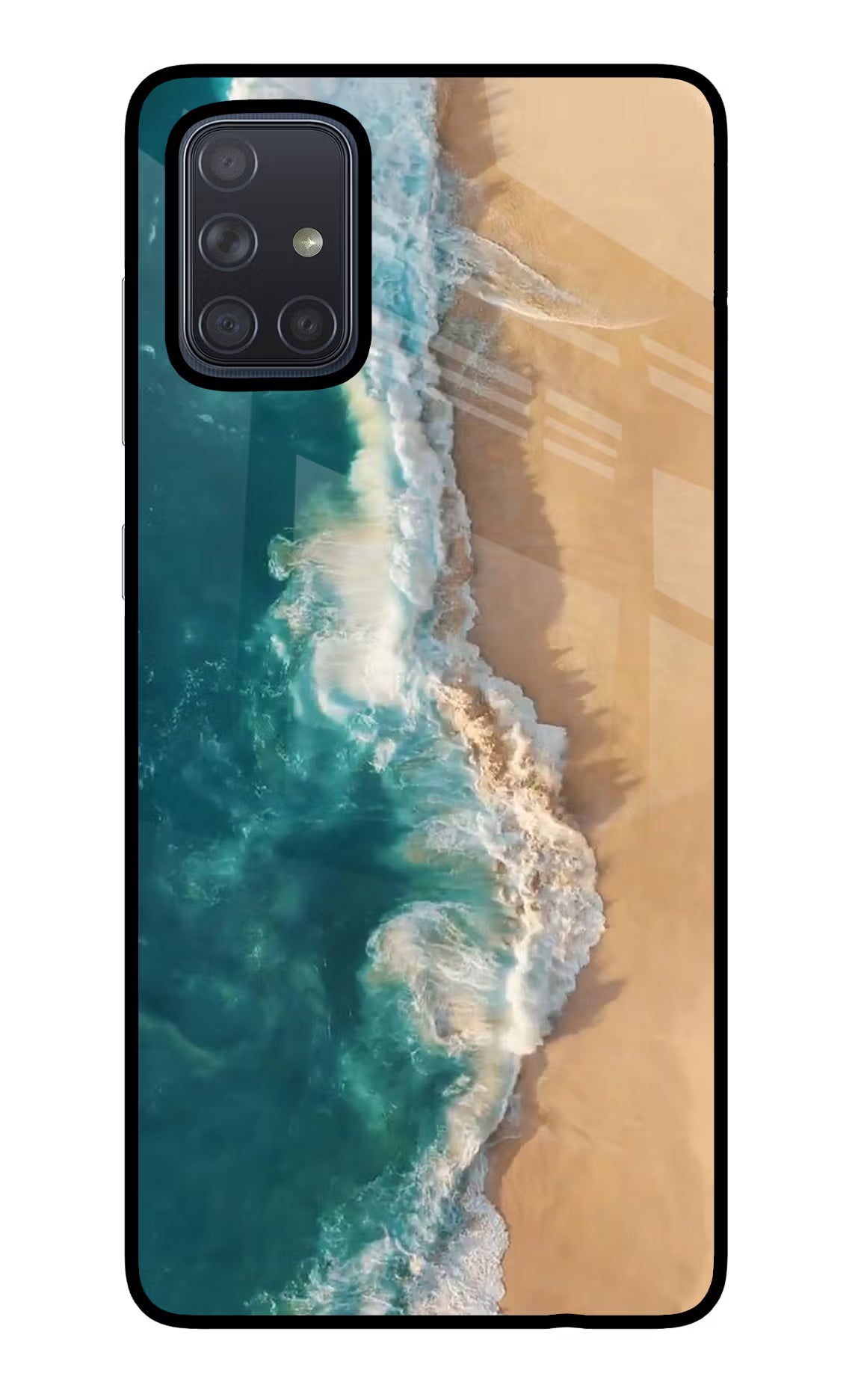 Ocean Beach Samsung A71 Back Cover - Ocean Beach Samsung A71 Glass Case Back Cover by Casekaro Ocean Beach Samsung A71 Glass Case Back Cover by Casekaro
