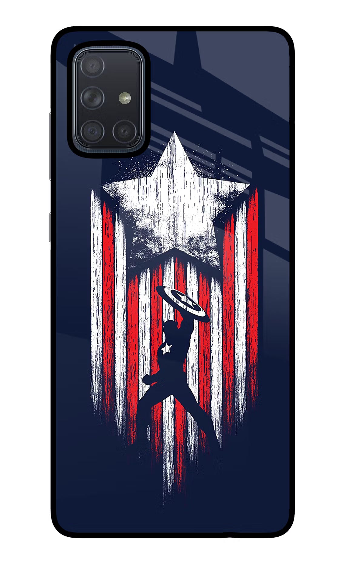 Captain America Marvel Art Samsung A71 Back Cover - Captain America Marvel Art Samsung A71 Glass Case Back Cover by Casekaro Captain America Marvel Art Samsung A71 Glass Case Back Cover by Casekaro