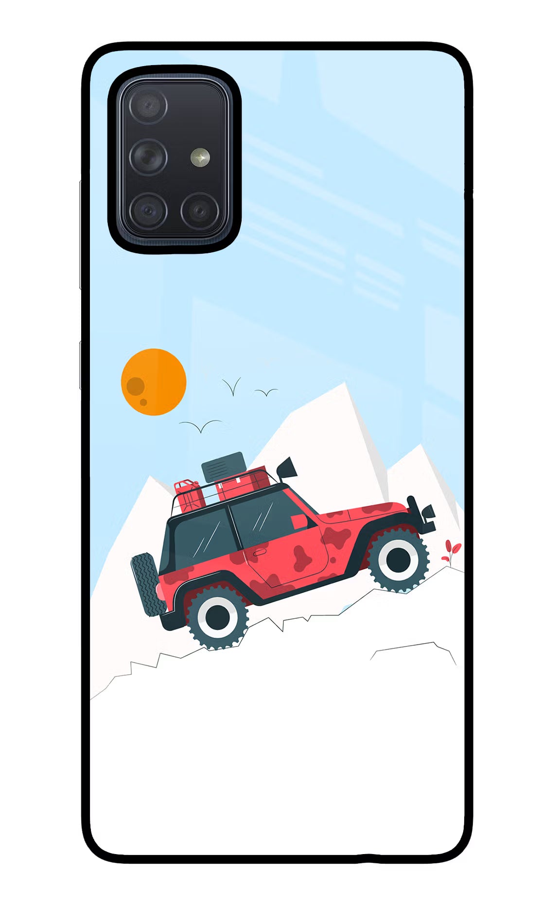 Mountain Trail Beast Samsung A71 Back Cover - Mountain Trail Beast Samsung A71 Glass Case Back Cover by Casekaro Mountain Trail Beast Samsung A71 Glass Case Back Cover by Casekaro