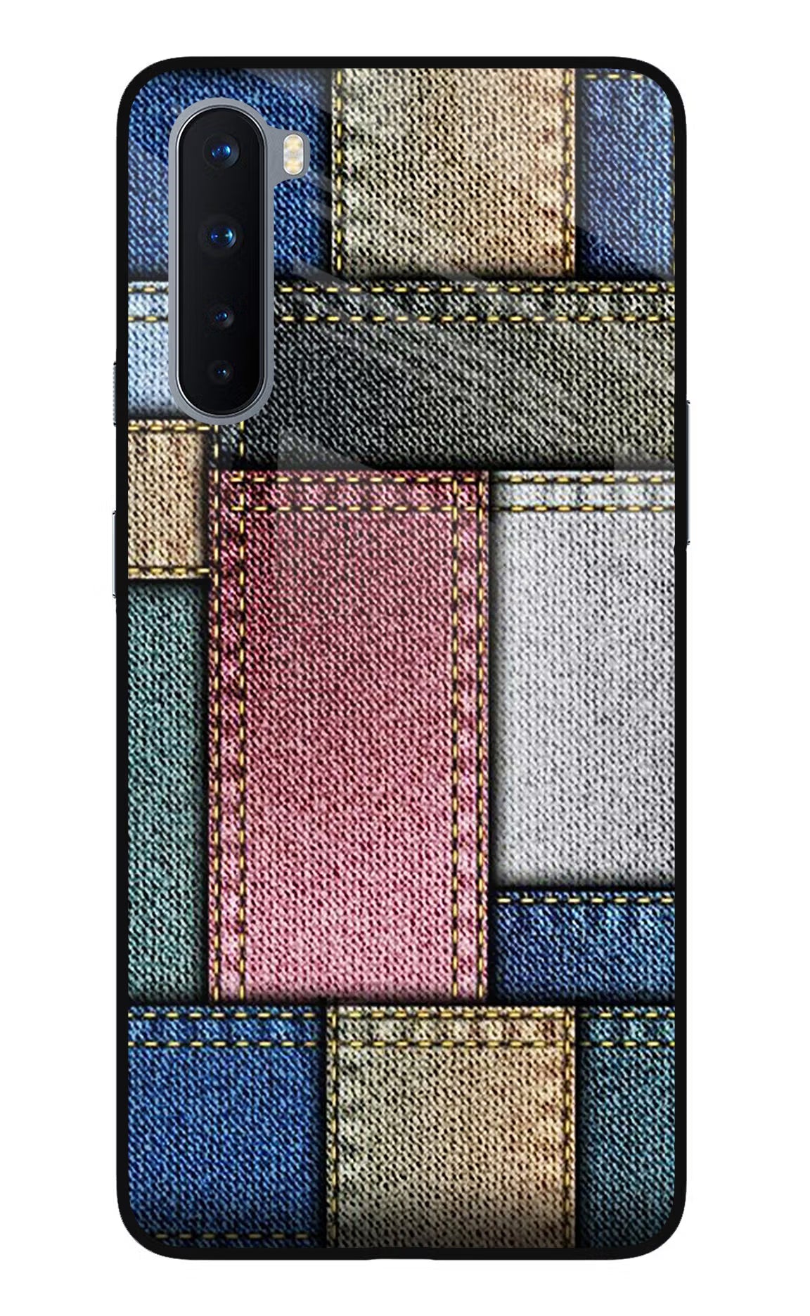 Multicolor Jeans Oneplus Nord Glass Case - Multicolor Jeans Oneplus Nord Glass Case Multicolor Jeans Oneplus Nord Glass Case