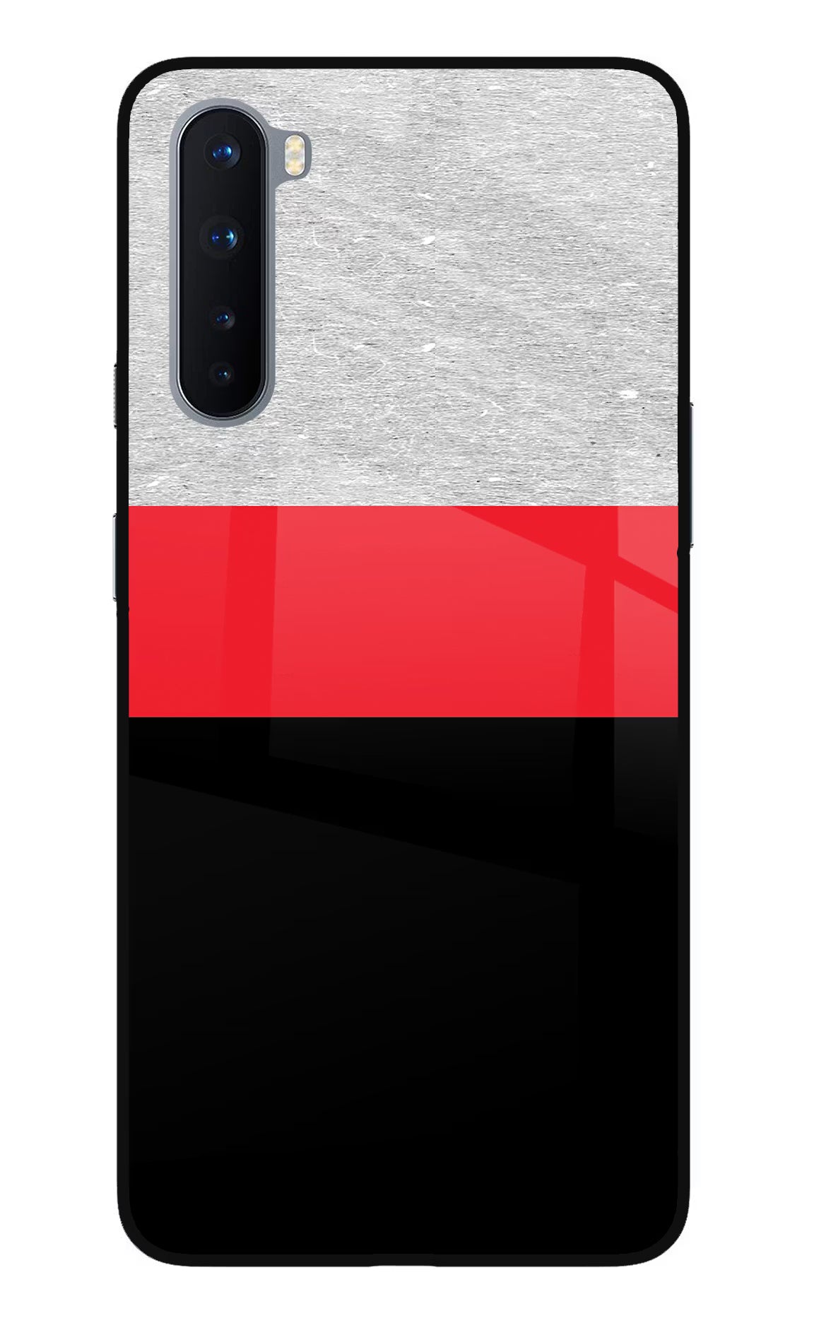 Tri Color Pattern Oneplus Nord Glass Case - Tri Color Pattern Oneplus Nord Glass Case Tri Color Pattern Oneplus Nord Glass Case