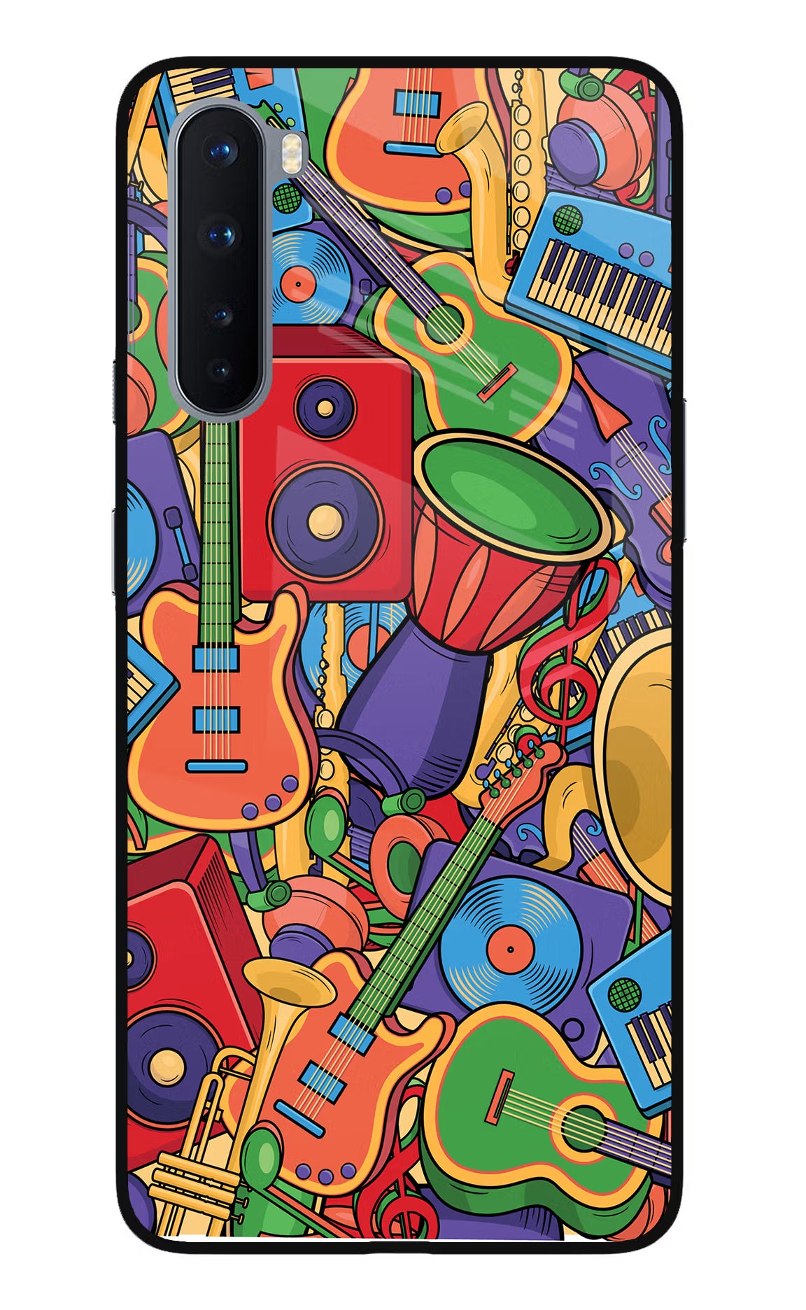 Music Instrument Doodle Oneplus Nord Glass Case - Music Instrument Doodle Oneplus Nord Glass Case Music Instrument Doodle Oneplus Nord Glass Case