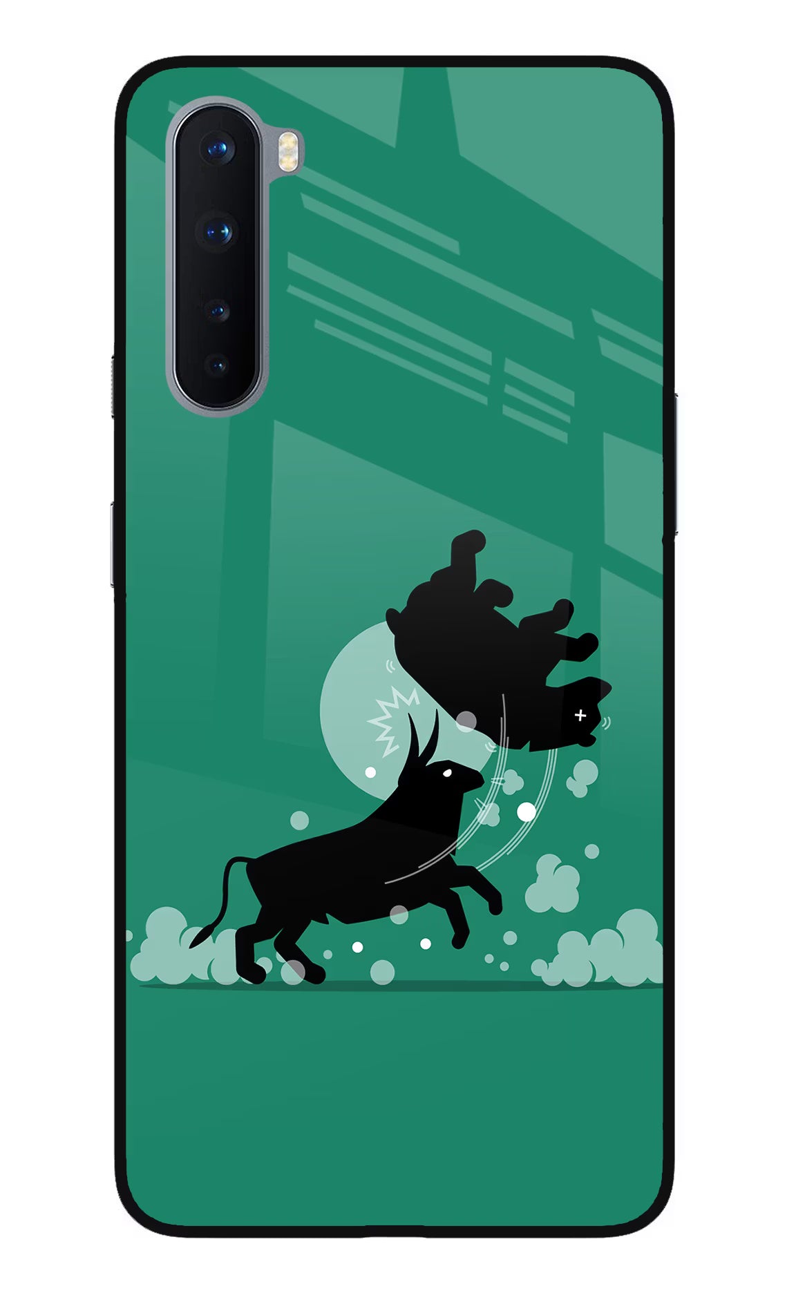 Bull Conqueror Oneplus Nord Glass Case - Bull Conqueror Oneplus Nord Glass Case Bull Conqueror Oneplus Nord Glass Case