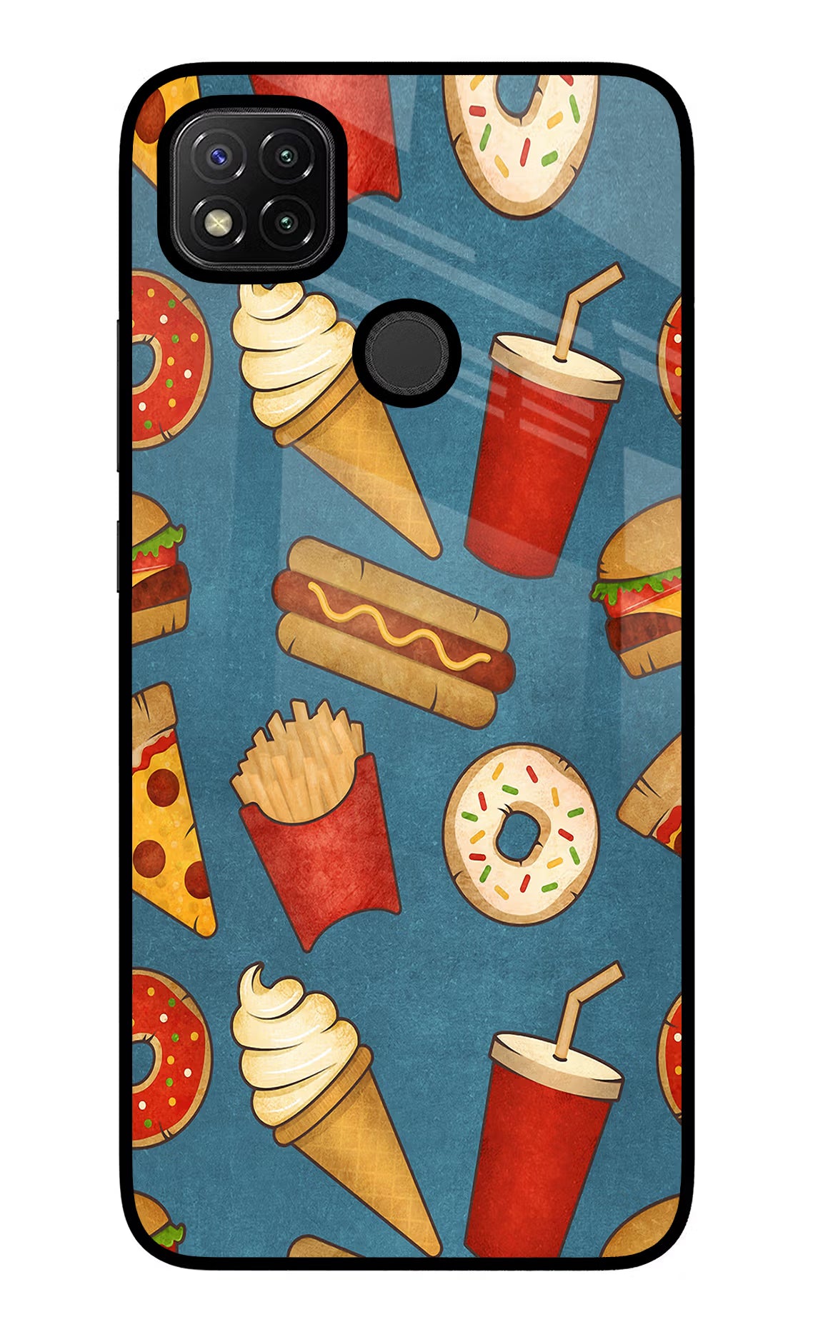 Foodie Redmi 9 Glass Case - Foodie Redmi 9 Glass Case Foodie Redmi 9 Glass Case