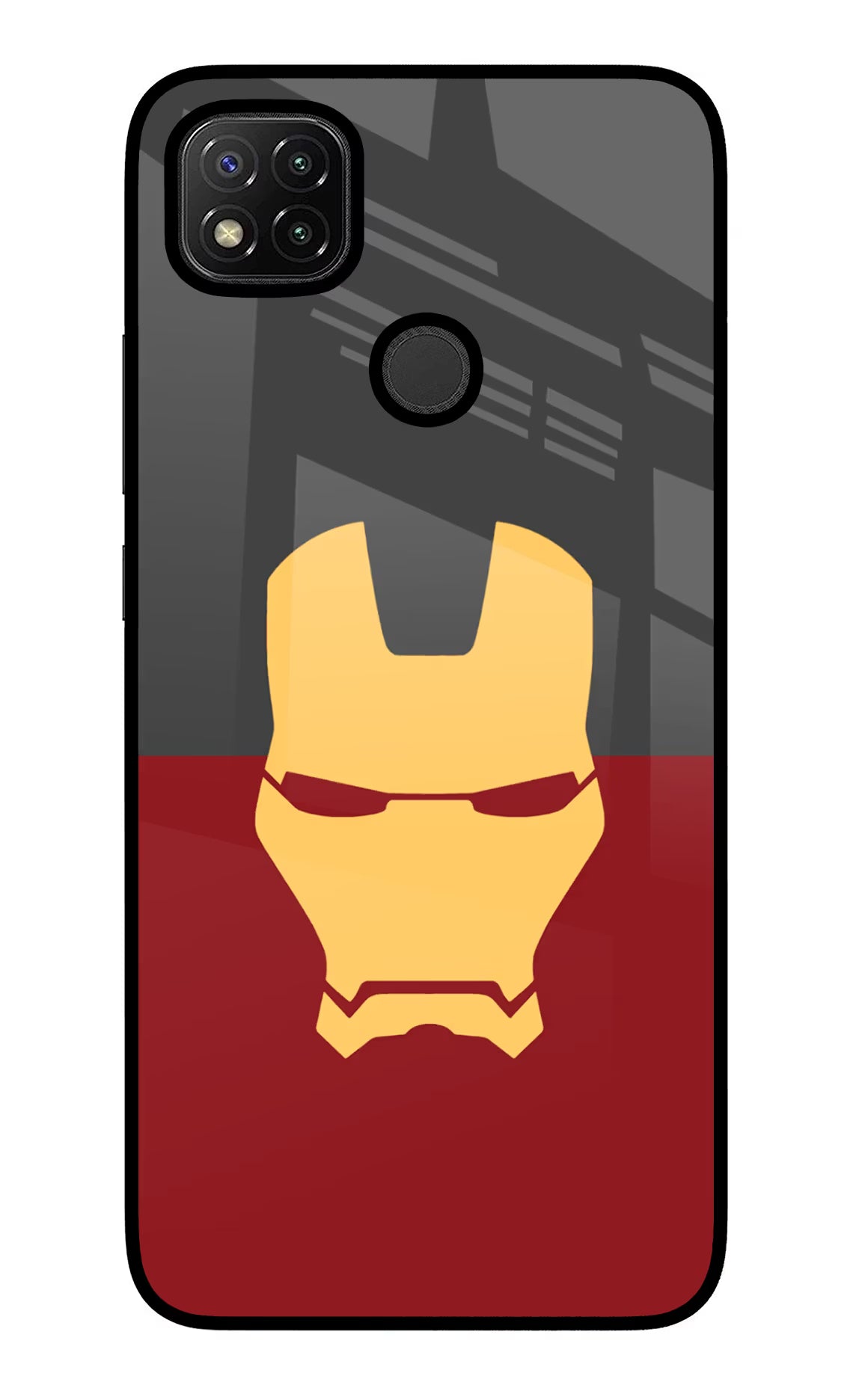 Ironman Redmi 9 Glass Case - Ironman Redmi 9 Glass Case Ironman Redmi 9 Glass Case