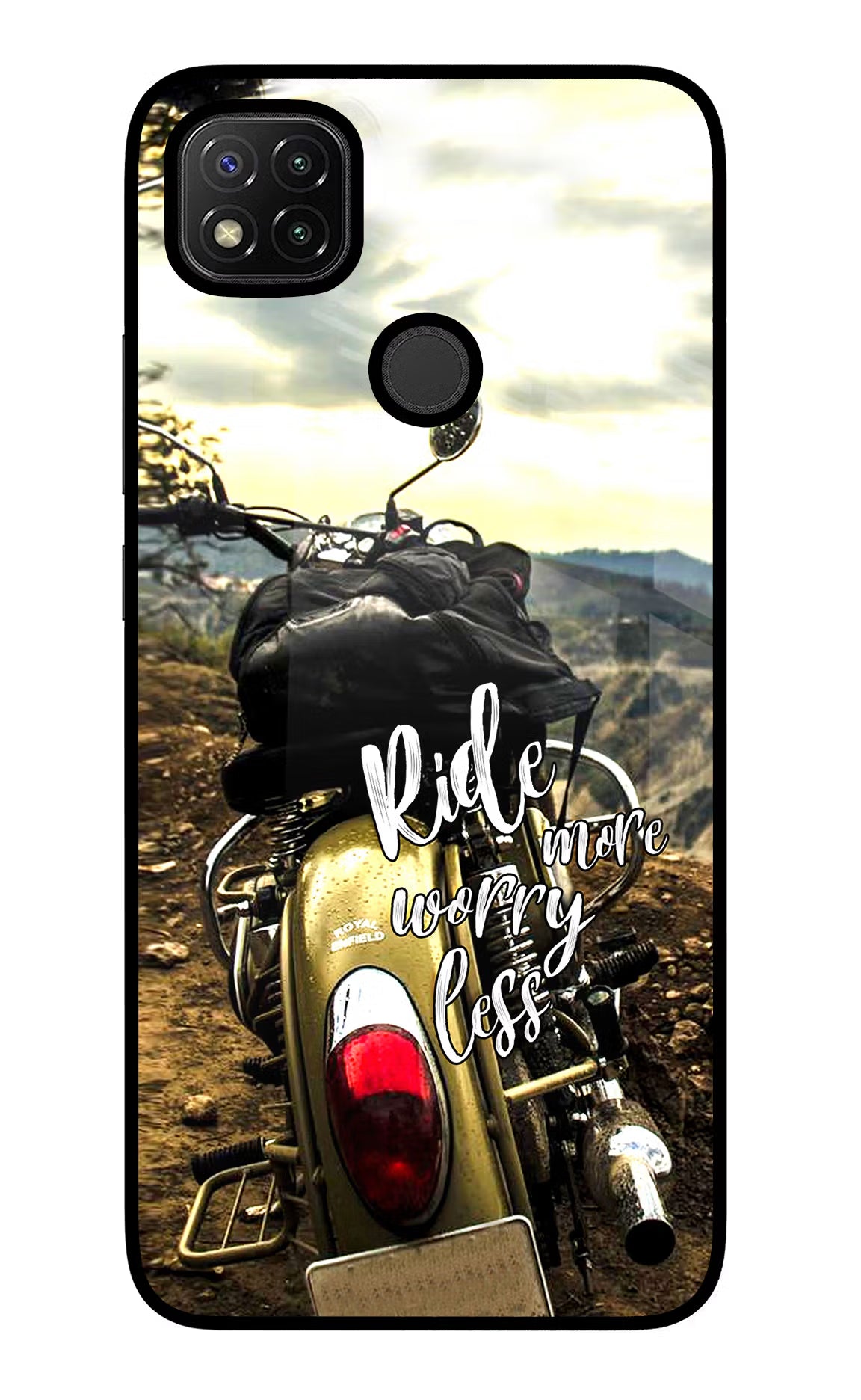 Ride More Worry Less Redmi 9 Glass Case - Ride More Worry Less Redmi 9 Glass Case Ride More Worry Less Redmi 9 Glass Case