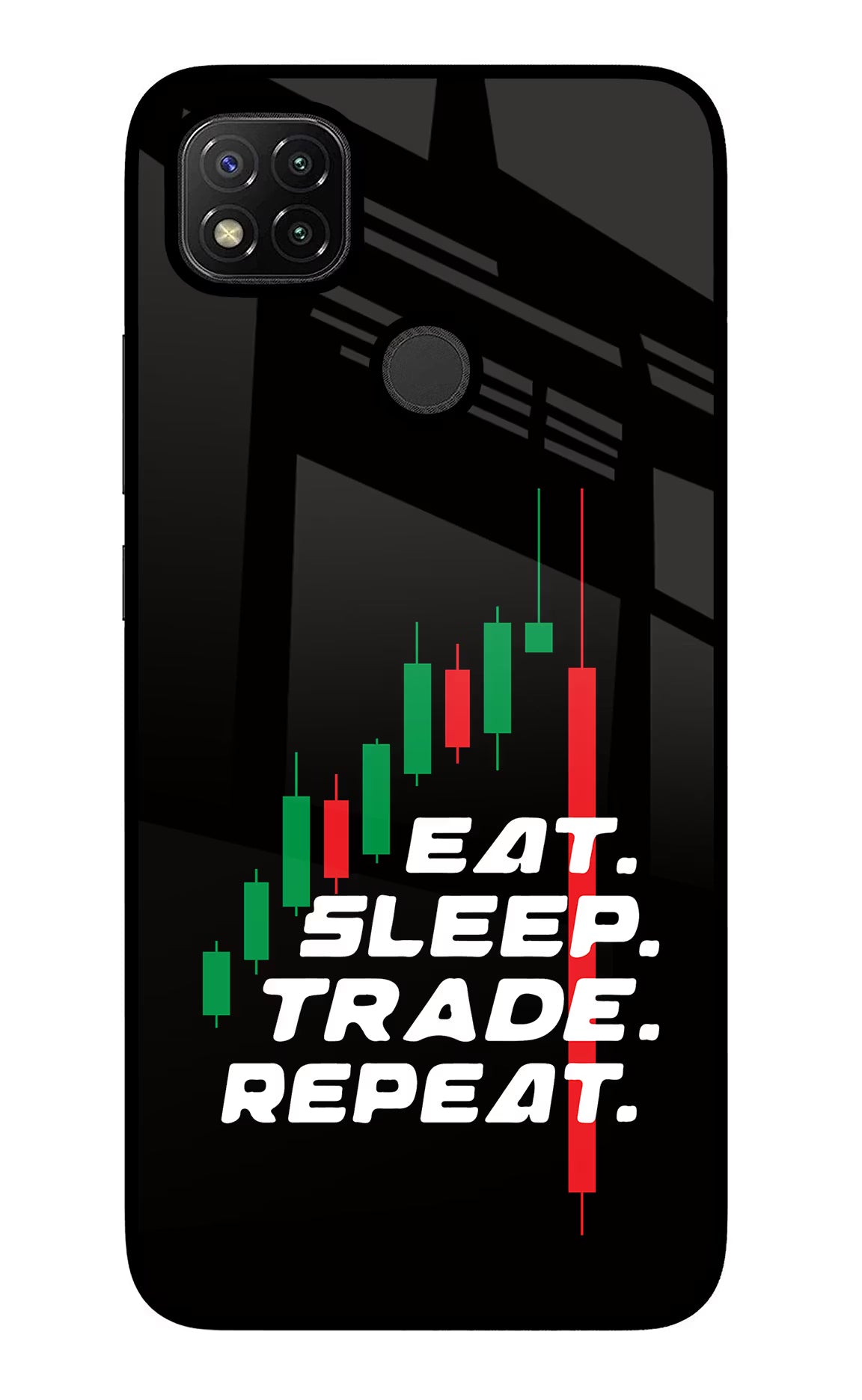 Eat Sleep Trade Repeat Redmi 9 Glass Case - Eat Sleep Trade Repeat Redmi 9 Glass Case Eat Sleep Trade Repeat Redmi 9 Glass Case