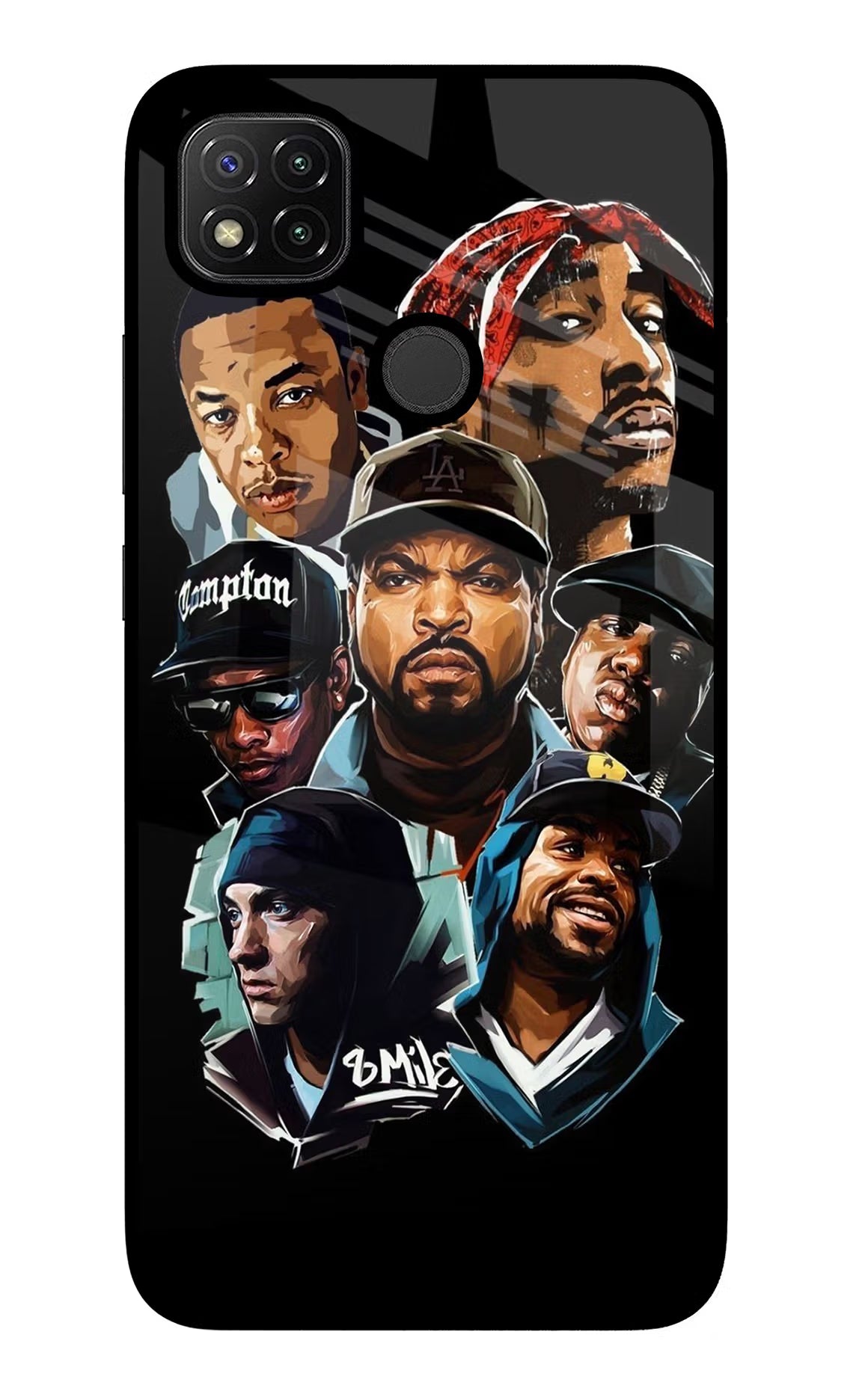 Rappers Redmi 9 Glass Case - Rappers Redmi 9 Glass Case Rappers Redmi 9 Glass Case