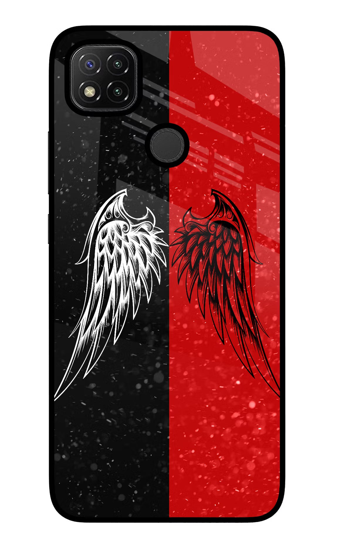 Wings Redmi 9 Glass Case - Wings Redmi 9 Glass Case Wings Redmi 9 Glass Case
