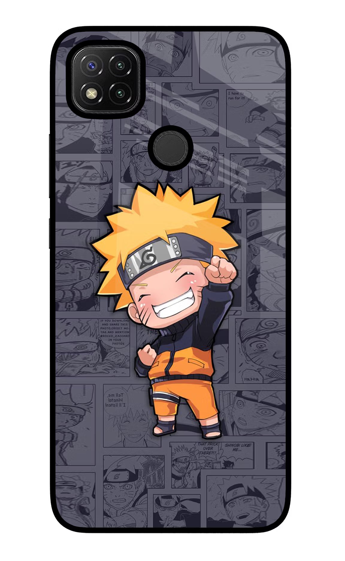 Chota Naruto Redmi 9 Glass Case - Chota Naruto Redmi 9 Glass Case Chota Naruto Redmi 9 Glass Case