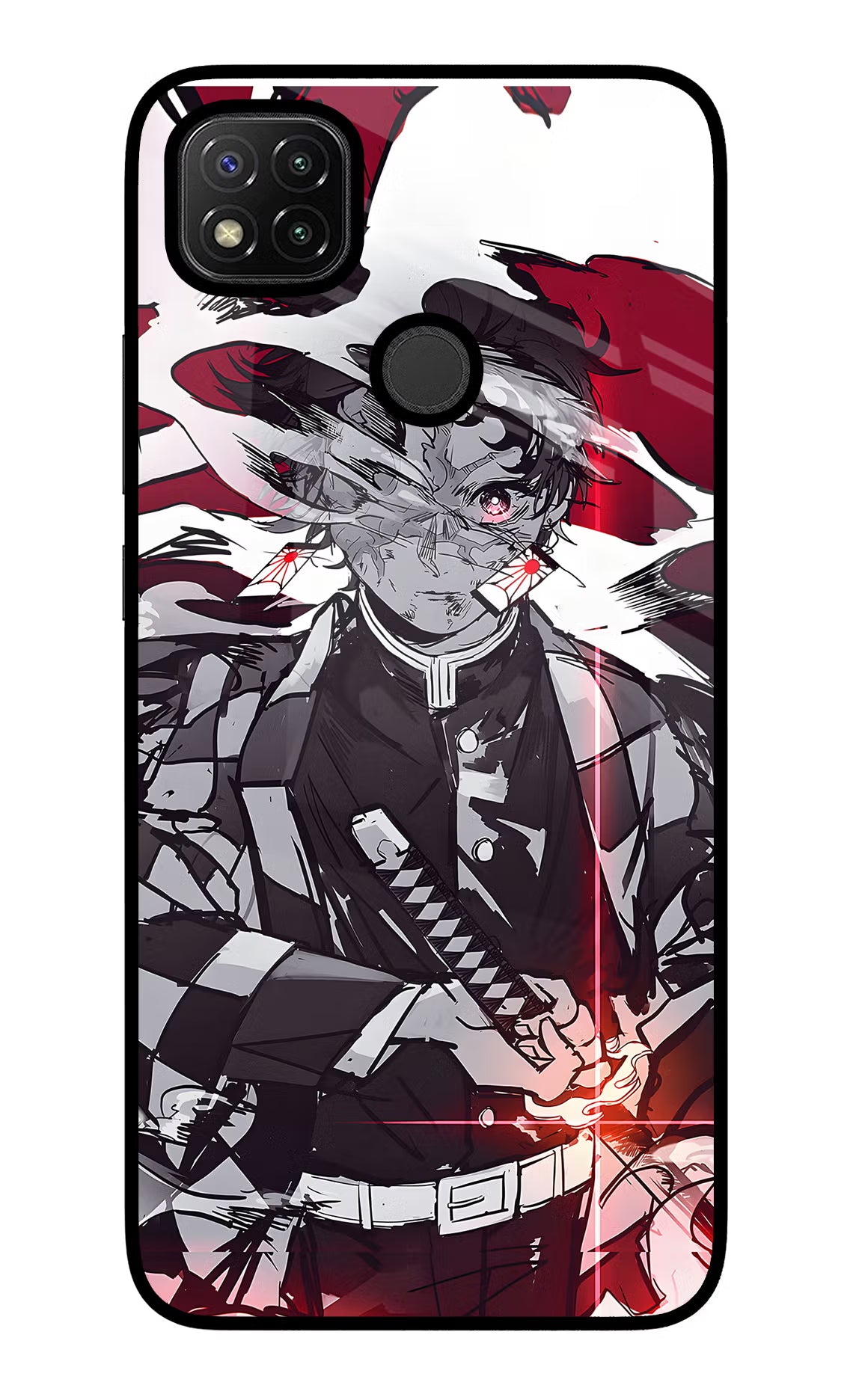 Demon Slayer Redmi 9 Glass Case - Demon Slayer Redmi 9 Glass Case Demon Slayer Redmi 9 Glass Case