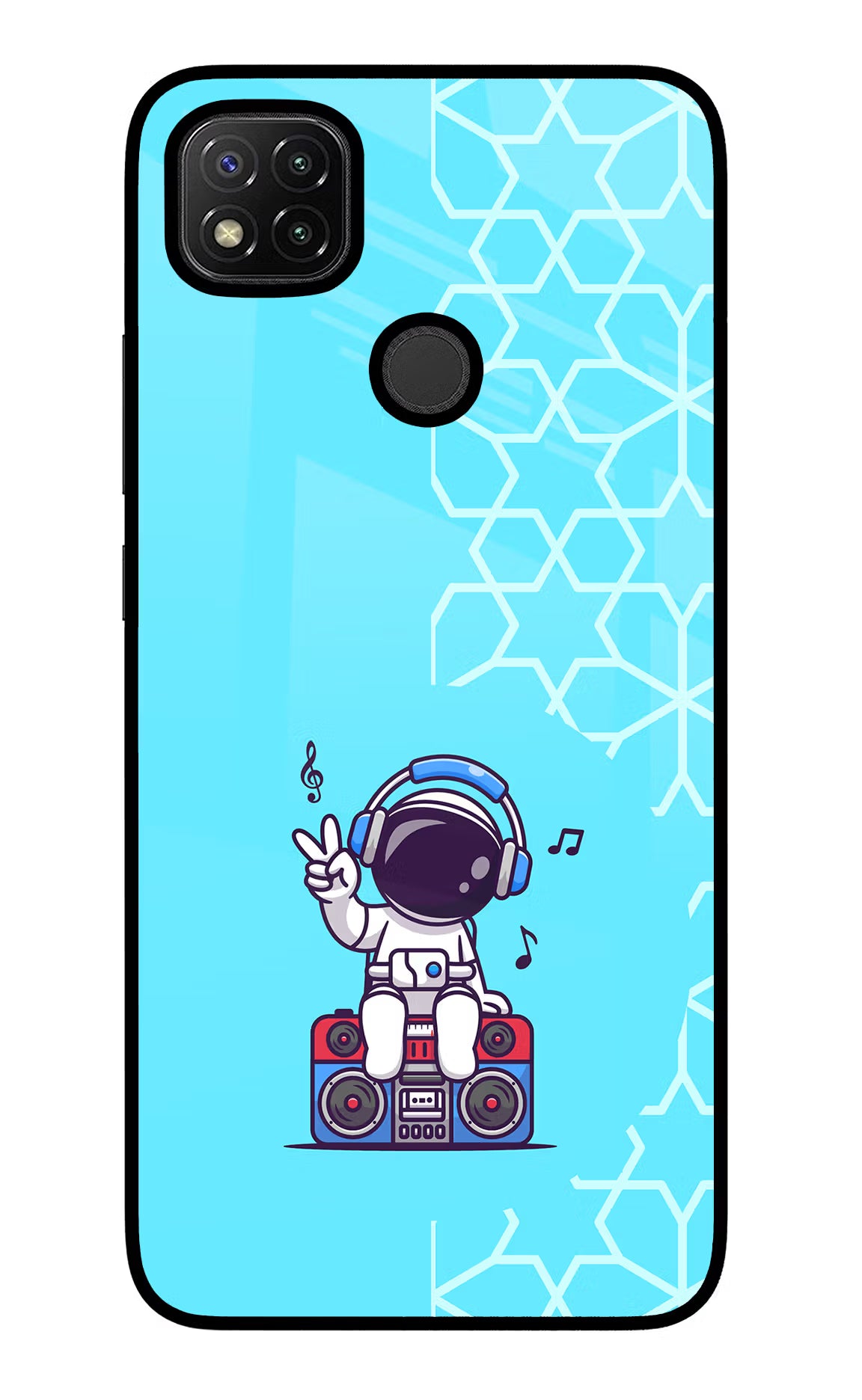 Cute Astronaut Chilling Redmi 9 Glass Case - Cute Astronaut Chilling Redmi 9 Glass Case Cute Astronaut Chilling Redmi 9 Glass Case