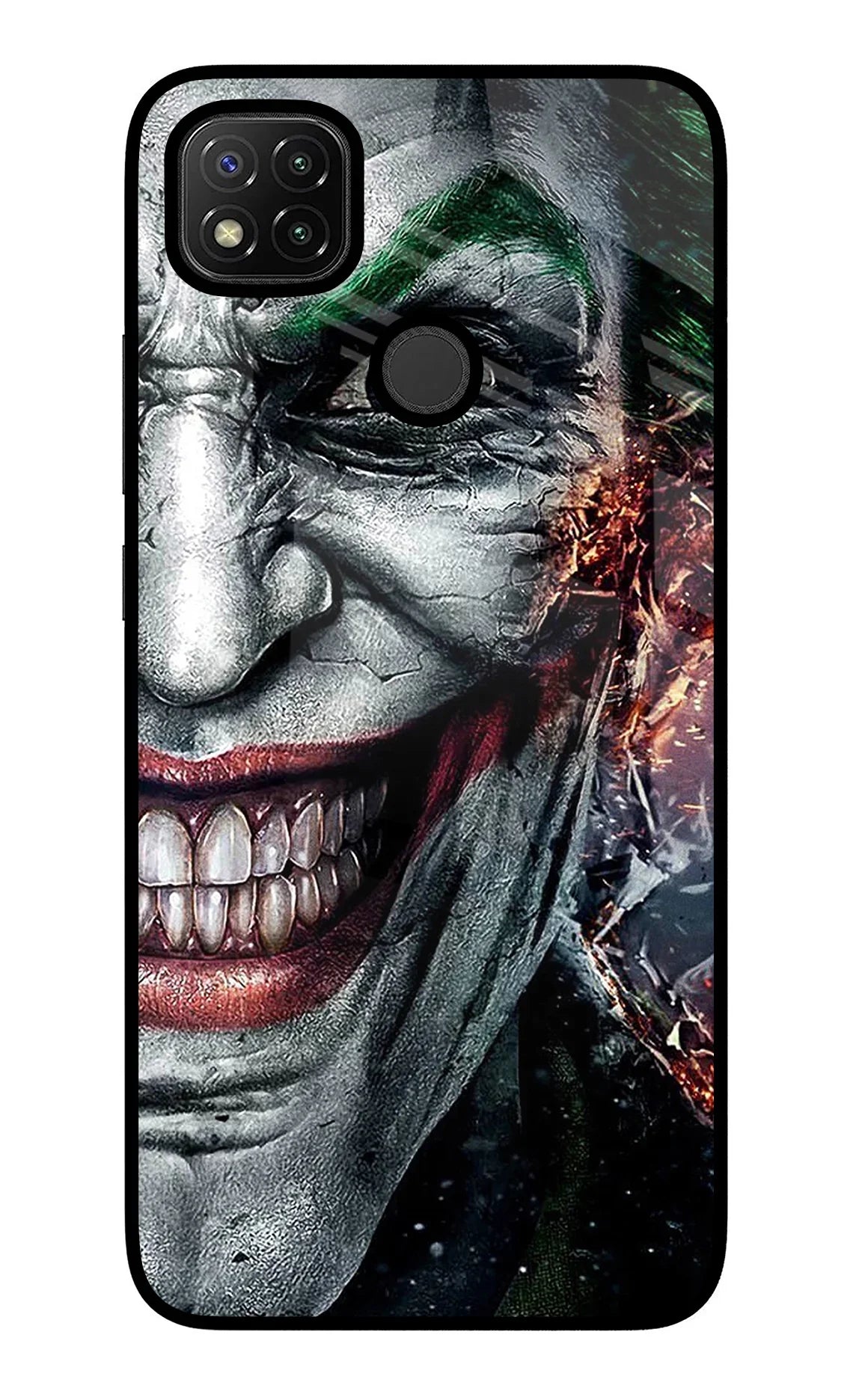 Joker Cam Redmi 9 Glass Case - Joker Cam Redmi 9 Glass Case Joker Cam Redmi 9 Glass Case