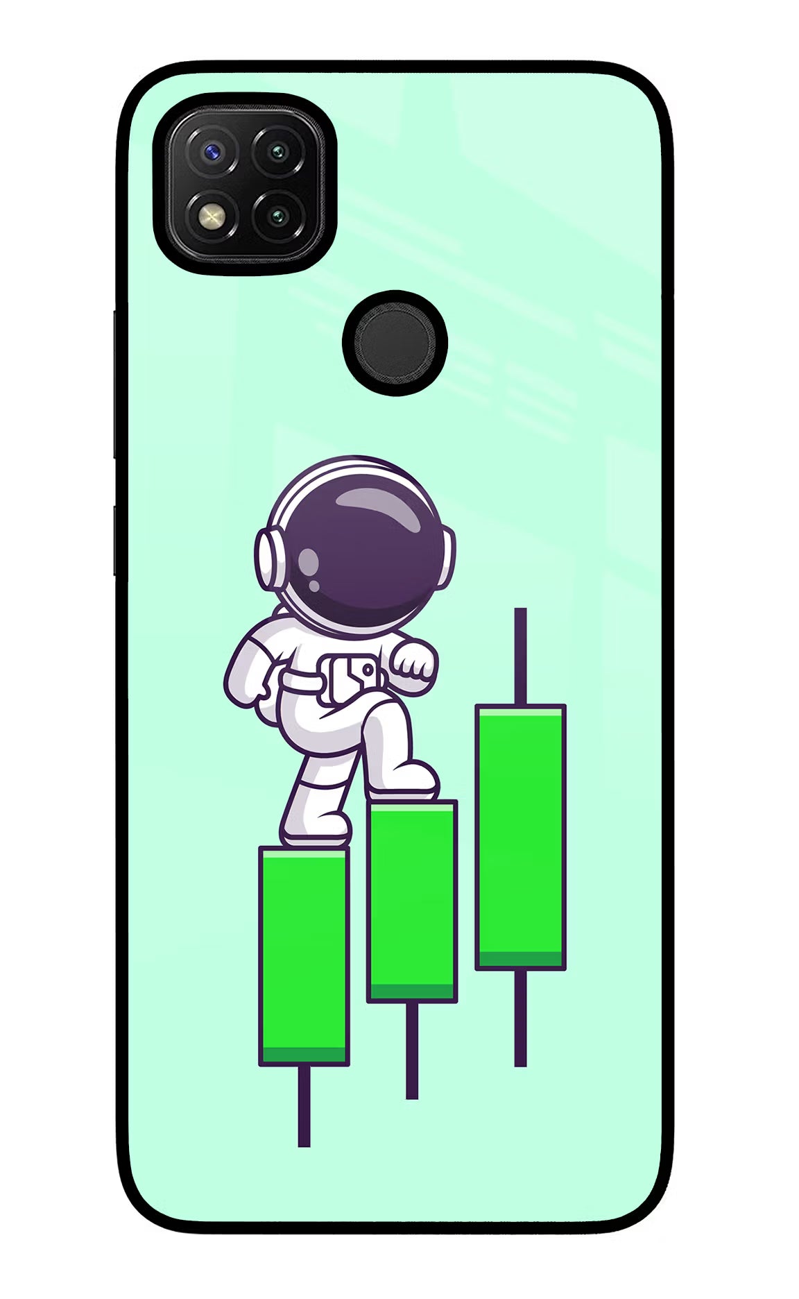 Astronaut Trader Redmi 9 Glass Case - Astronaut Trader Redmi 9 Glass Case Astronaut Trader Redmi 9 Glass Case