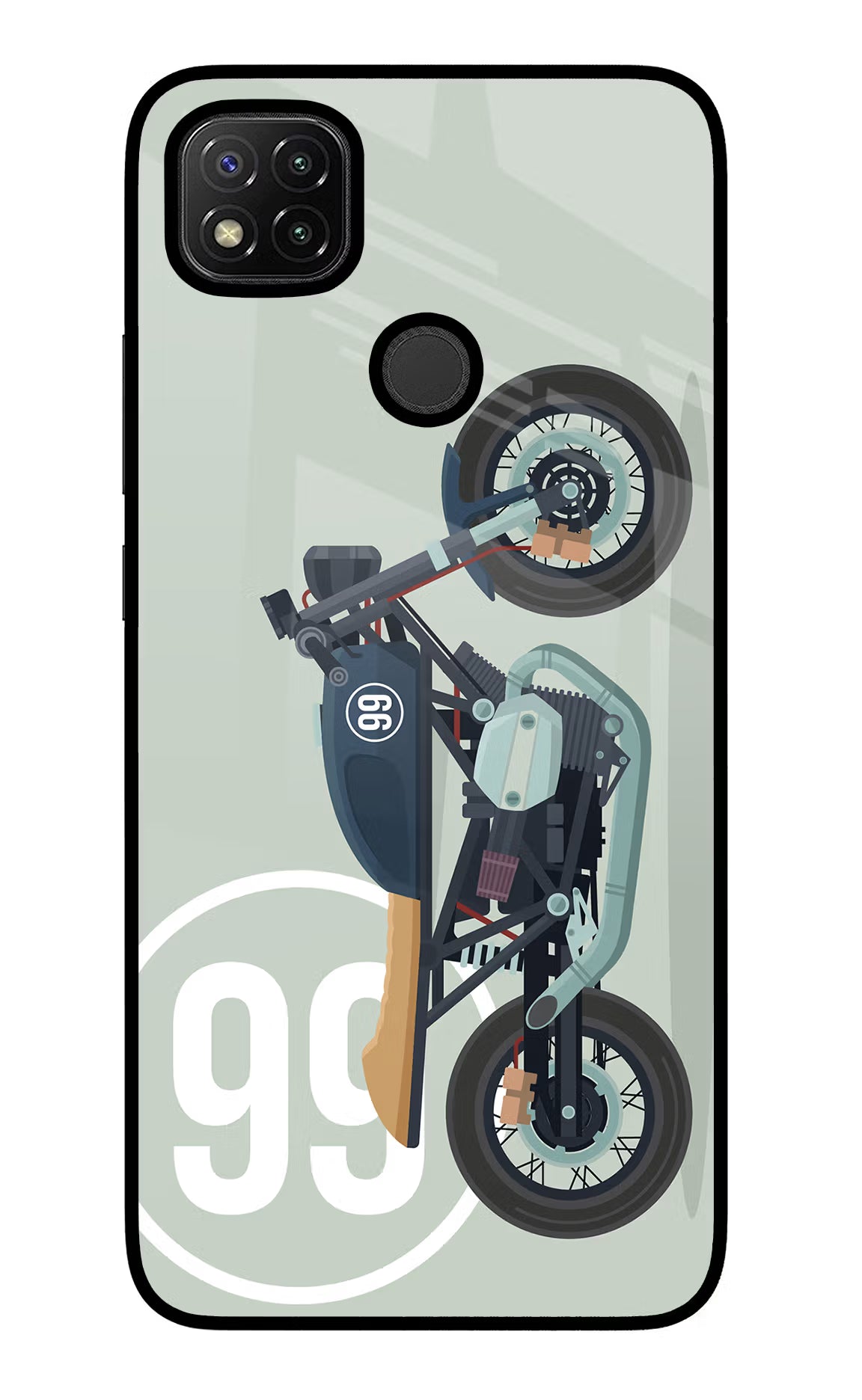 Classic Cafe Racer 99 Redmi 9 Glass Case - Classic Cafe Racer 99 Redmi 9 Glass Case Classic Cafe Racer 99 Redmi 9 Glass Case