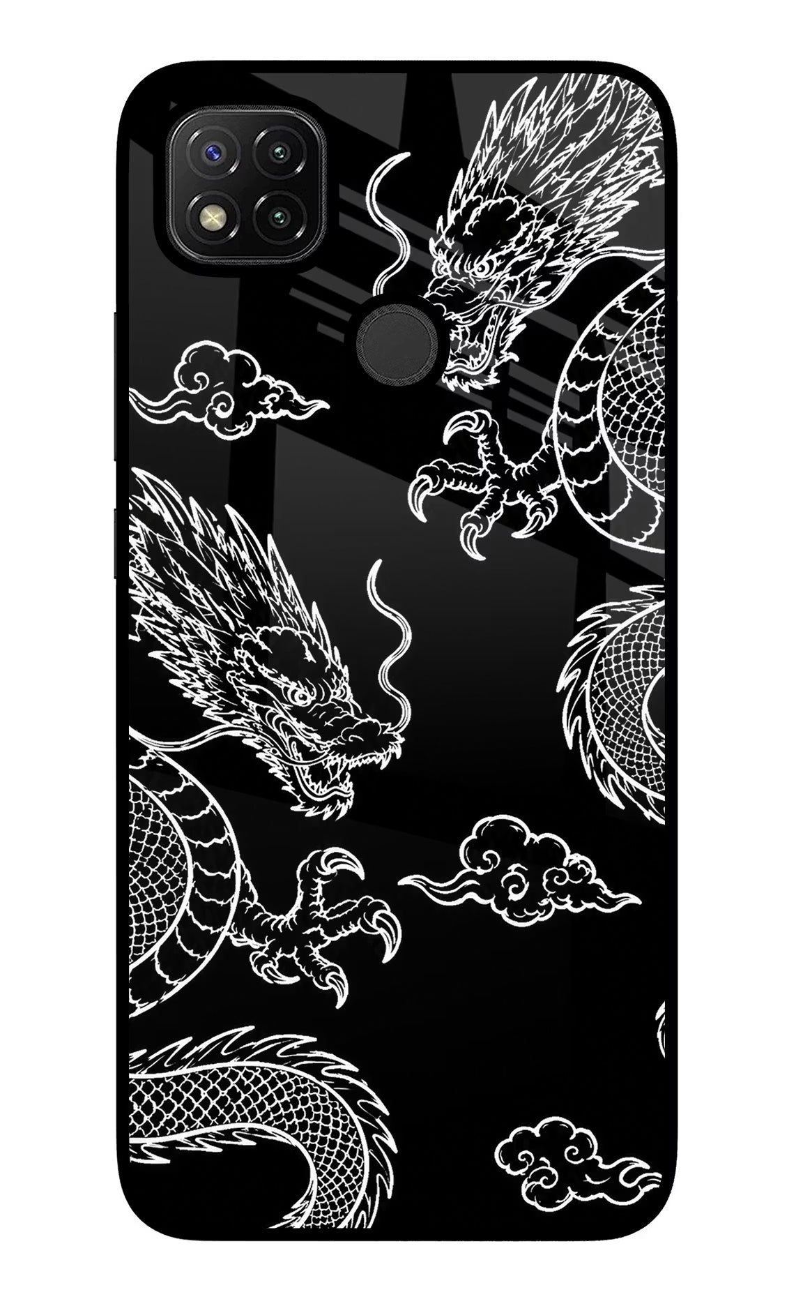 Twin Dragons Redmi 9 Glass Case - Twin Dragons Redmi 9 Glass Case Twin Dragons Redmi 9 Glass Case