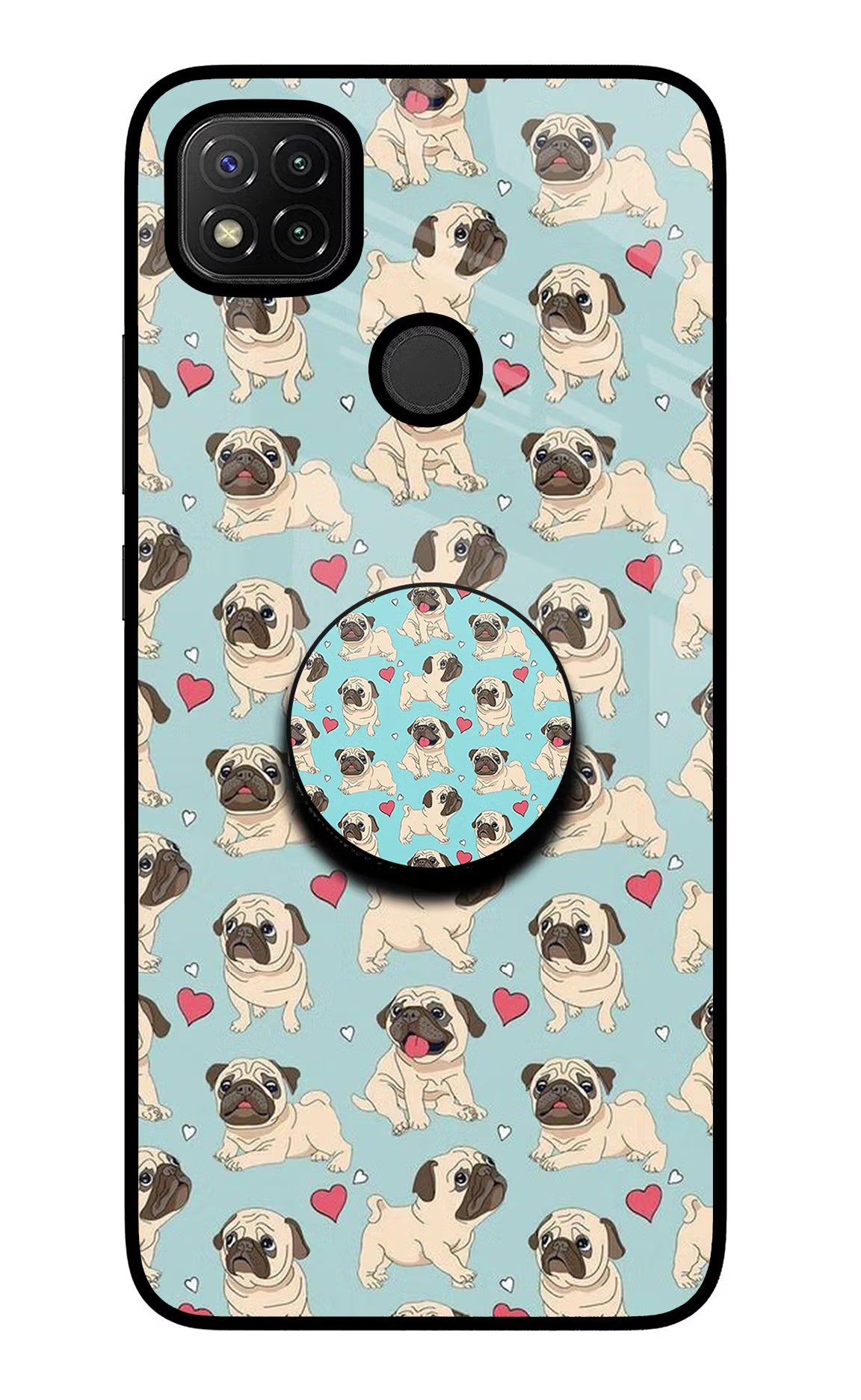 Pug Dog Redmi 9 Glass Case - Pug Dog Redmi 9 Glass Case Pug Dog Redmi 9 Glass Case