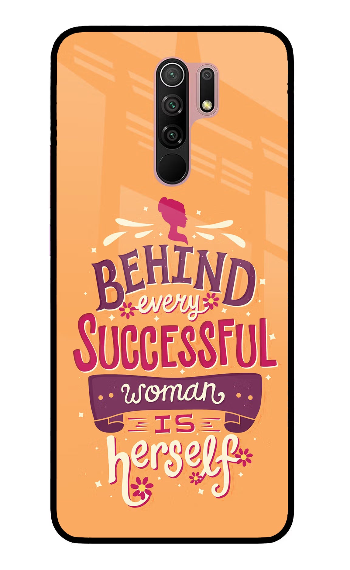 Behind Every Successful Woman There Is Herself Redmi 9 Prime/Poco M2/M2 reloaded Glass Case - Behind Every Successful Woman There Is Herself Redmi 9 Prime/Poco M2/M2 reloaded Glass Case Behind Every Successful Woman There Is Herself Redmi 9 Prime/Poco M2/M2 reloaded Glass Case