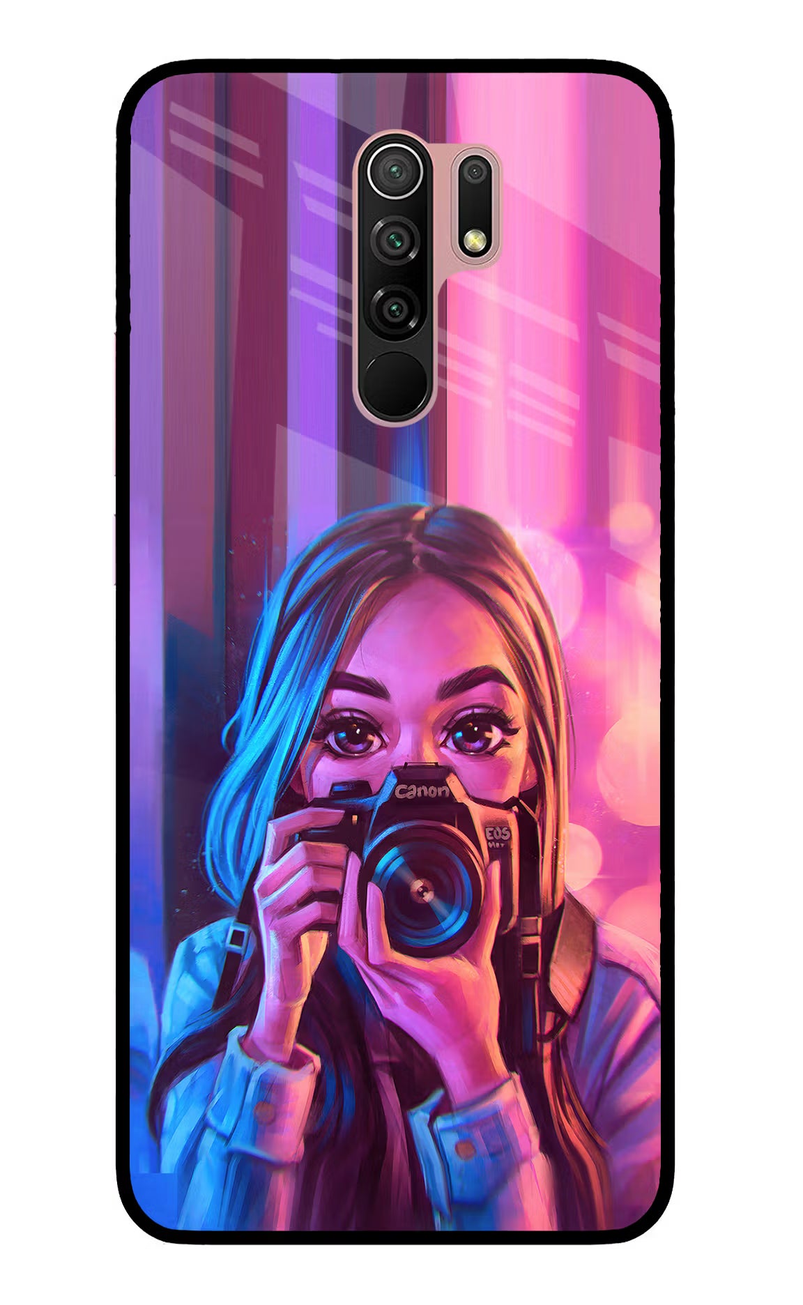 Girl Photographer Redmi 9 Prime/Poco M2/M2 reloaded Glass Case - Girl Photographer Redmi 9 Prime/Poco M2/M2 reloaded Glass Case Girl Photographer Redmi 9 Prime/Poco M2/M2 reloaded Glass Case