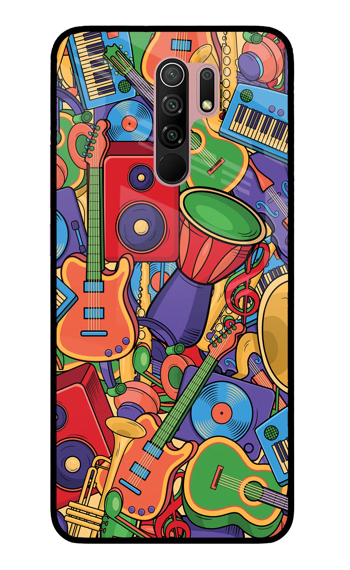 Music Instrument Doodle Redmi 9 Prime/Poco M2/M2 reloaded Glass Case - Music Instrument Doodle Redmi 9 Prime/Poco M2/M2 reloaded Glass Case Music Instrument Doodle Redmi 9 Prime/Poco M2/M2 reloaded Glass Case