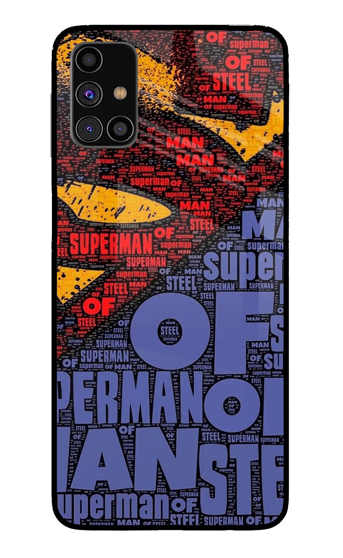 Superman Samsung M31s Back Cover - Superman Samsung M31s Glass Case Back Cover by Casekaro Superman Samsung M31s Glass Case Back Cover by Casekaro