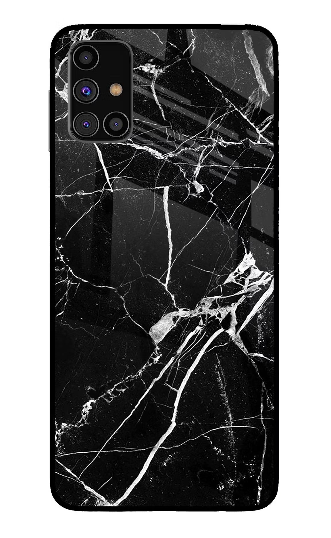 Black Marble Pattern Samsung M31s Glass Case - Black Marble Pattern Samsung M31s Glass Case Black Marble Pattern Samsung M31s Glass Case