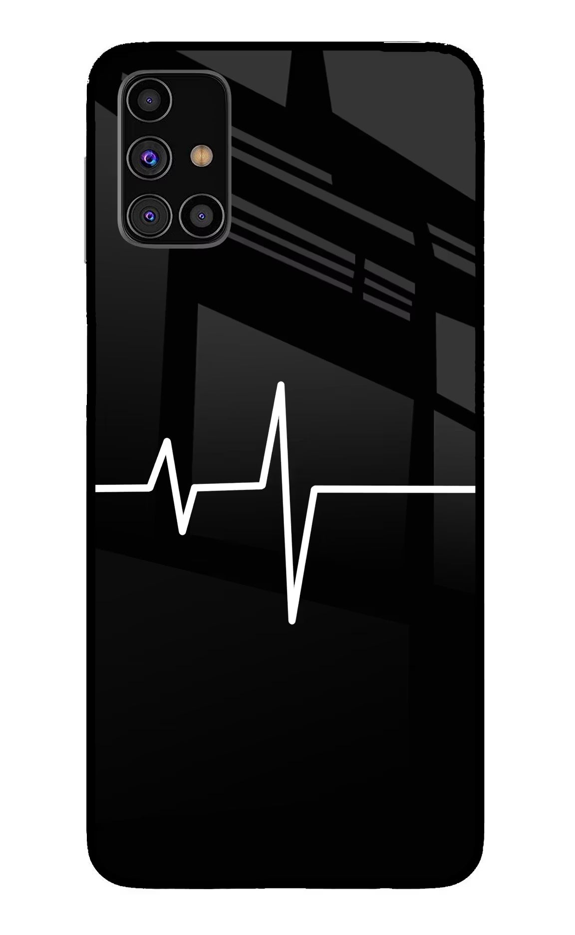 Heart Beats Samsung M31s Back Cover - Heart Beats Samsung M31s Glass Case Back Cover by Casekaro Heart Beats Samsung M31s Glass Case Back Cover by Casekaro