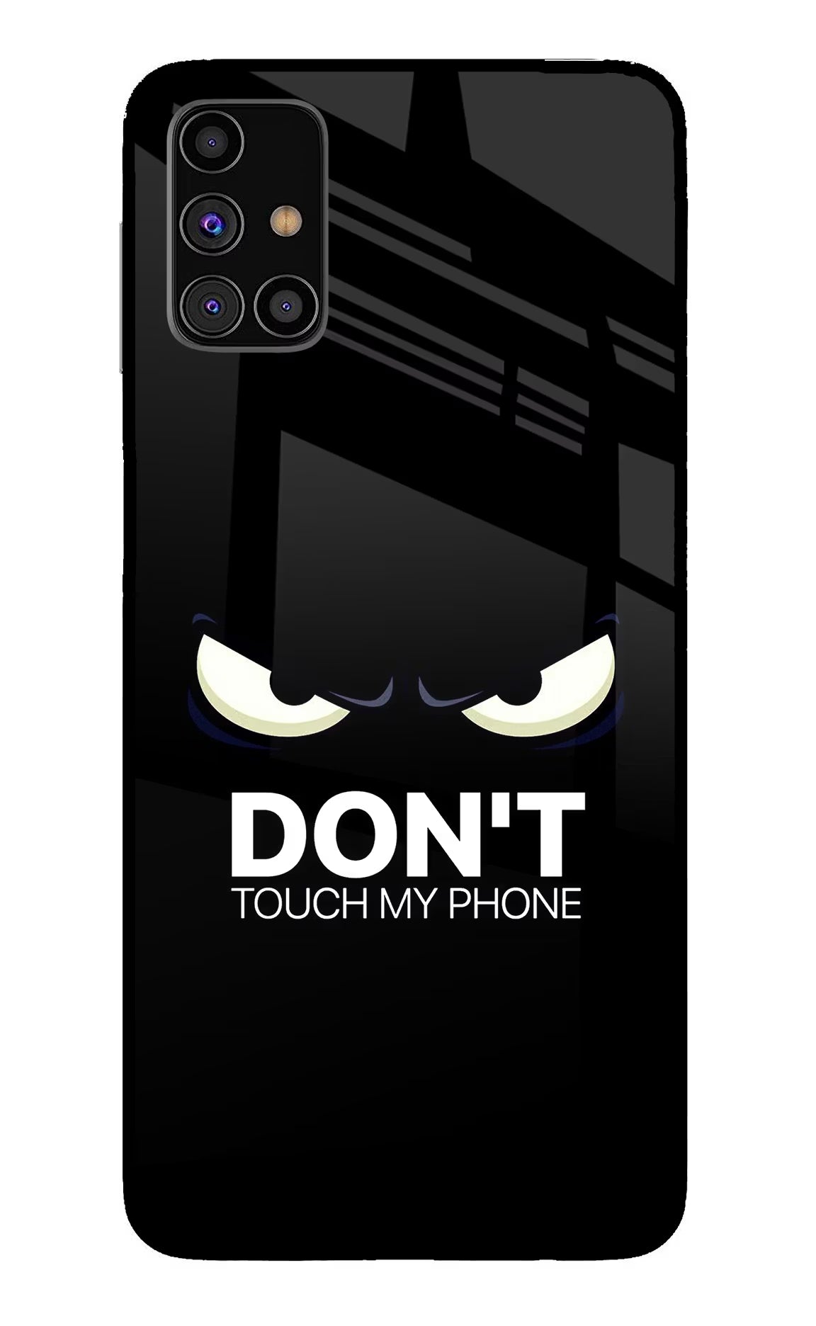 Don'T Touch My Phone Samsung M31s Back Cover - Don'T Touch My Phone Samsung M31s Glass Case Back Cover by Casekaro Don'T Touch My Phone Samsung M31s Glass Case Back Cover by Casekaro