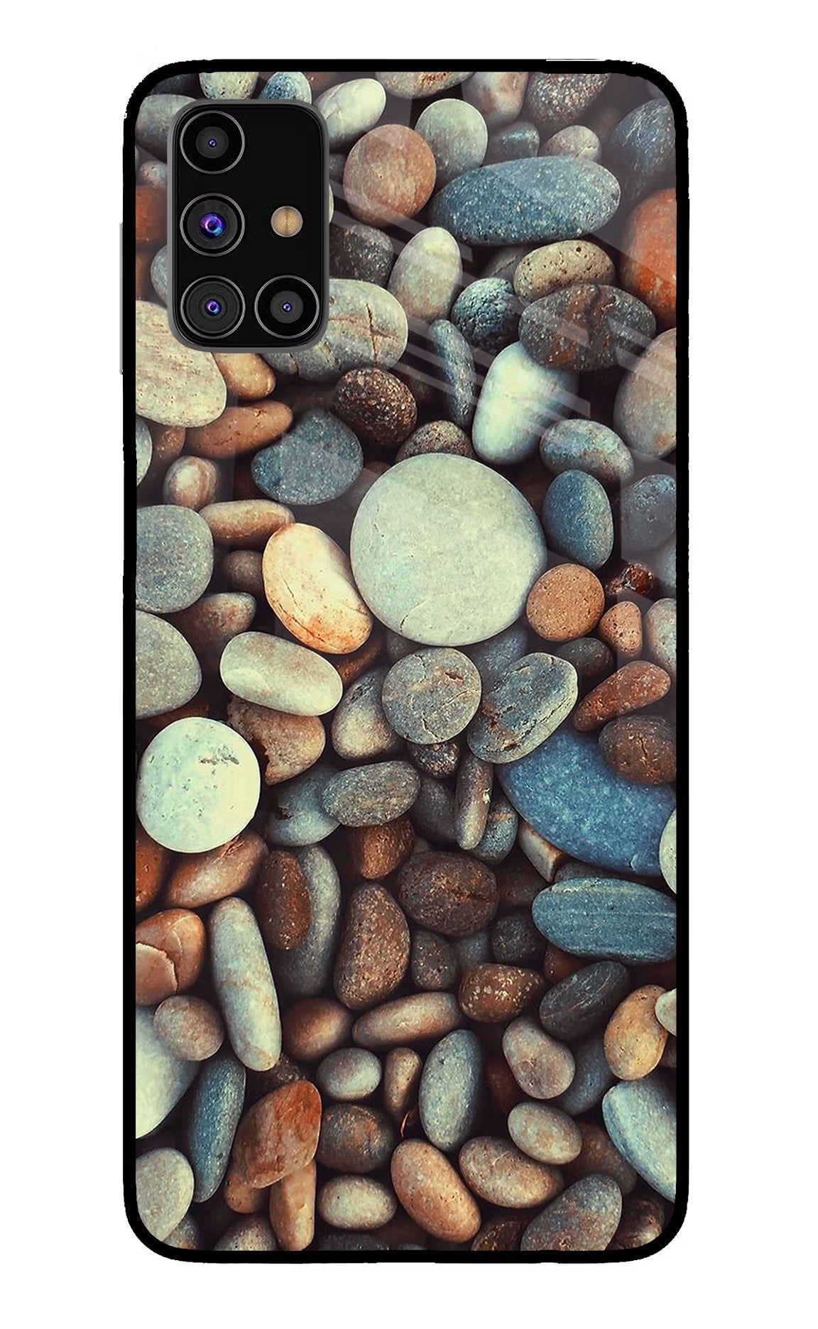 Pebble Samsung M31s Back Cover - Pebble Samsung M31s Glass Case Back Cover by Casekaro Pebble Samsung M31s Glass Case Back Cover by Casekaro