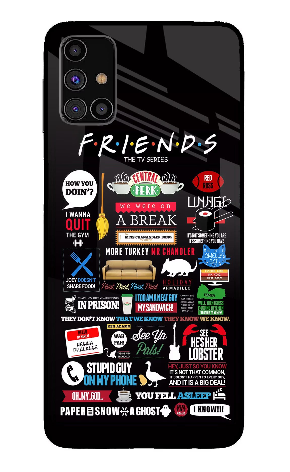 FRIENDS Samsung M31s Glass Case - FRIENDS Samsung M31s Glass Case FRIENDS Samsung M31s Glass Case