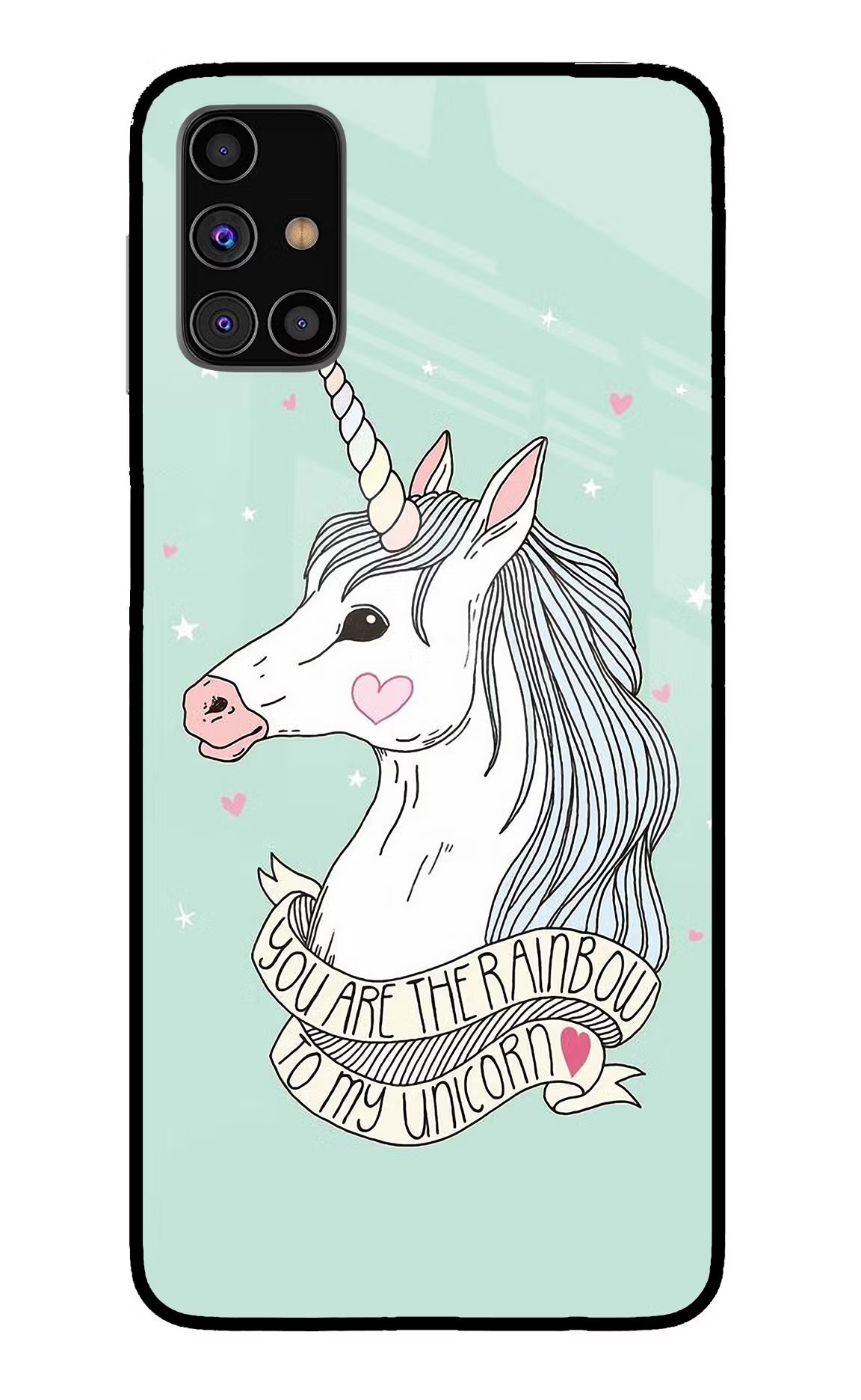 Unicorn Wallpaper Samsung M31s Back Cover - Unicorn Wallpaper Samsung M31s Glass Case Back Cover by Casekaro Unicorn Wallpaper Samsung M31s Glass Case Back Cover by Casekaro