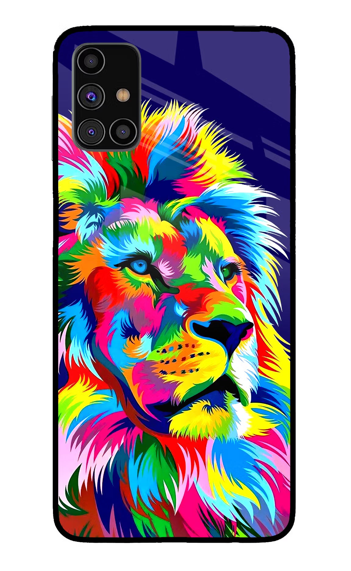 Vector Art Lion Samsung M31s Back Cover - Vector Art Lion Samsung M31s Glass Case Back Cover by Casekaro Vector Art Lion Samsung M31s Glass Case Back Cover by Casekaro